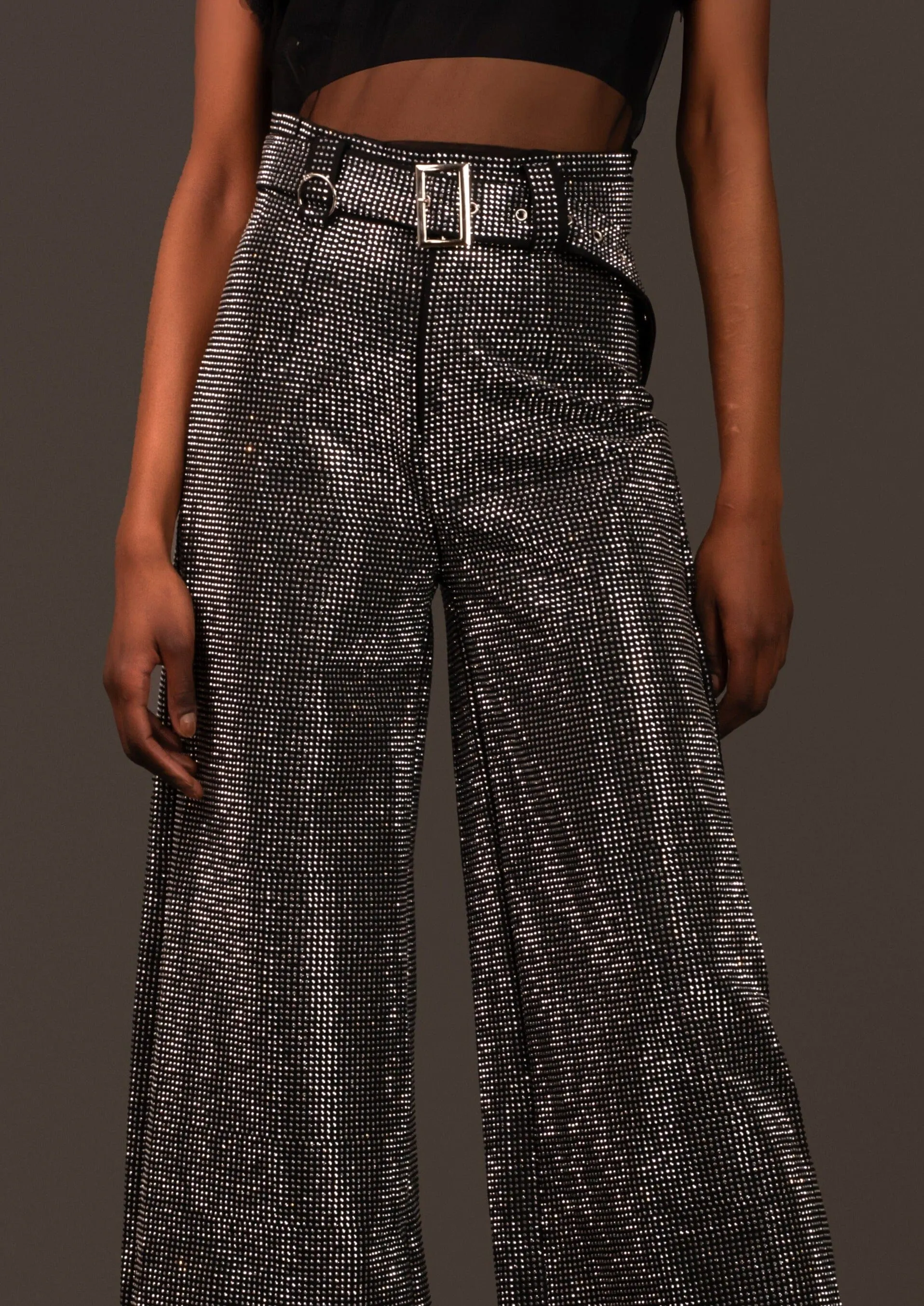 Rhinestone Belted Dress Pant sold by Kate Hewko product image thumbnail 2