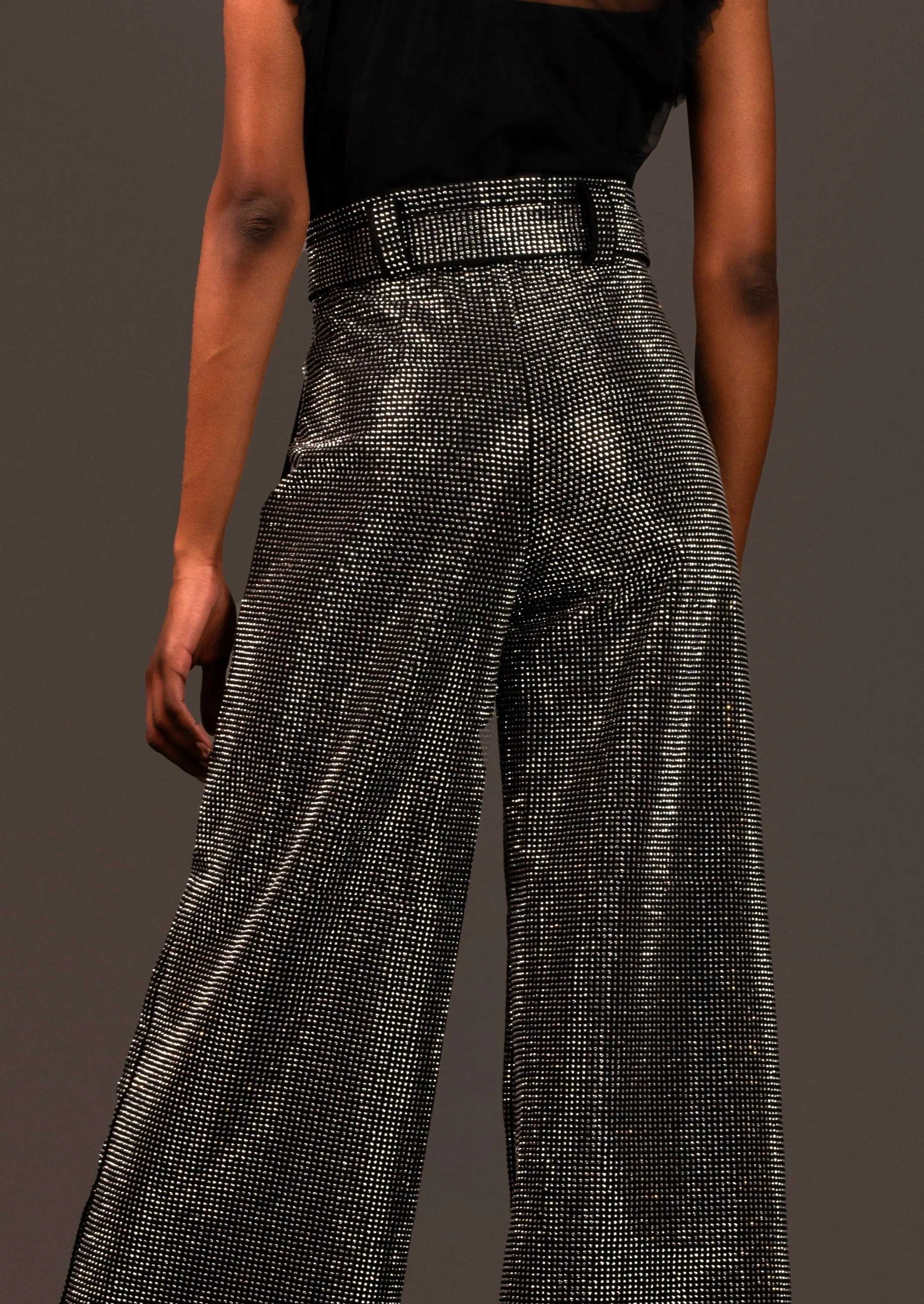 Rhinestone Belted Dress Pant sold by Kate Hewko product image thumbnail 3
