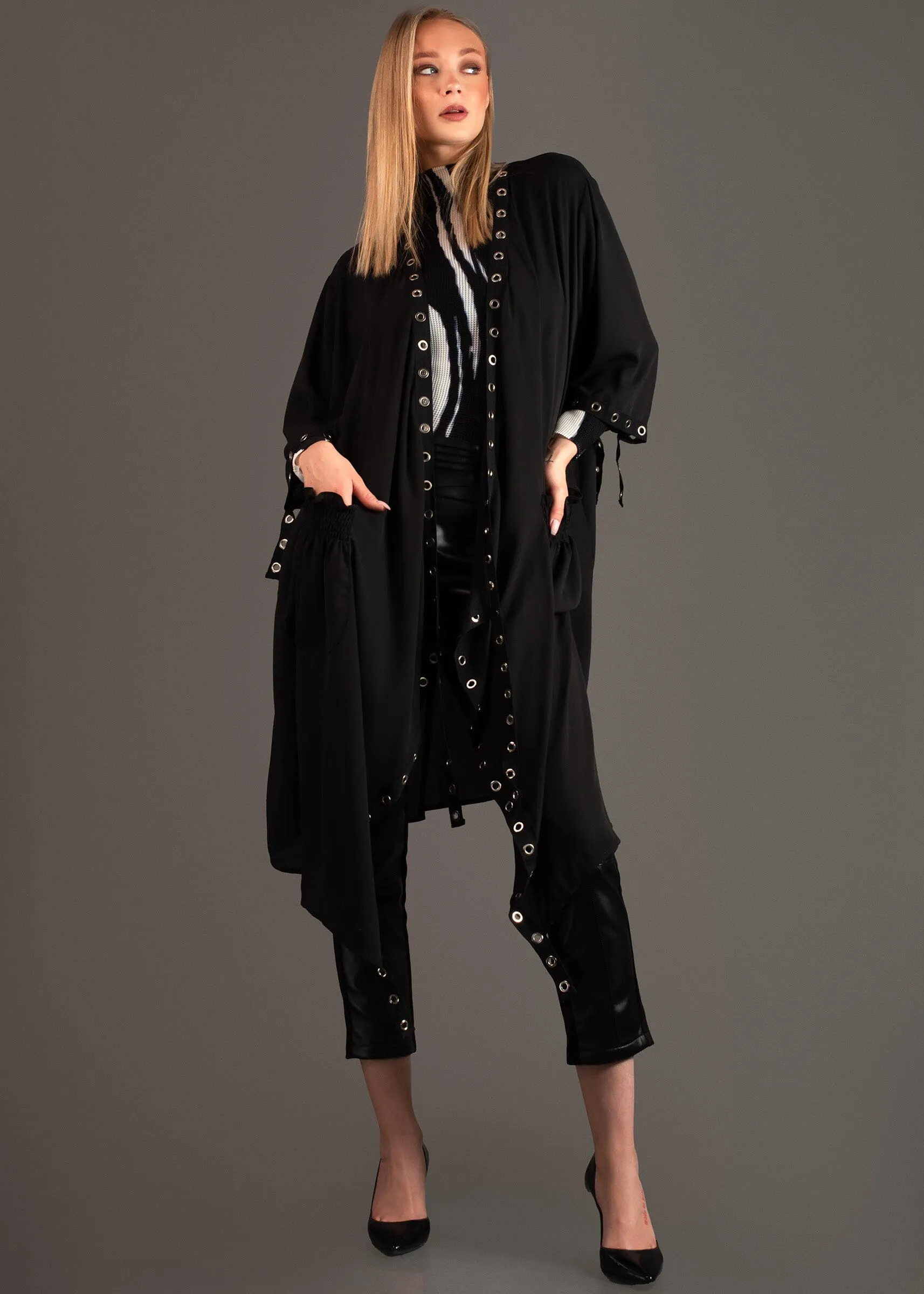 Black Rivet Kimono sold by Kate Hewko product image thumbnail 3