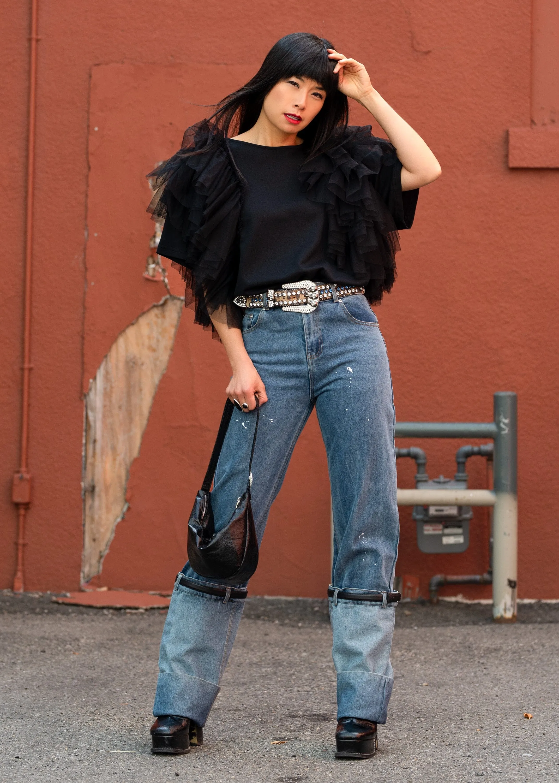 Tulle Drama Sleeve Tee sold by Kate Hewko product image thumbnail 2