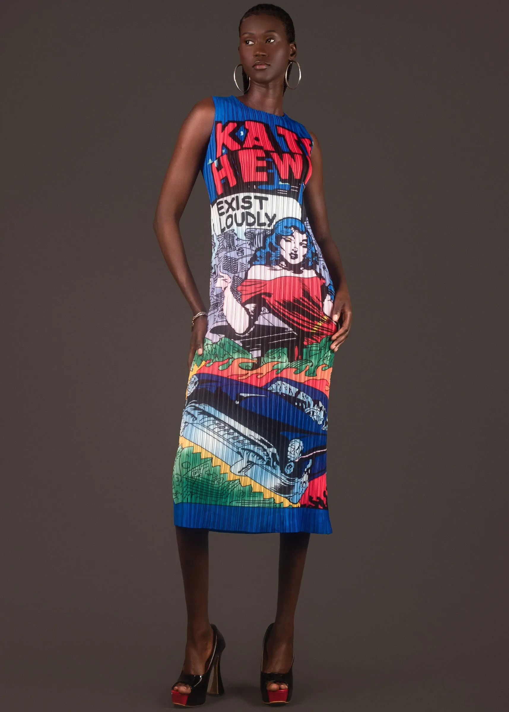 Comic Tube Tank Dress sold by Kate Hewko product image thumbnail 3