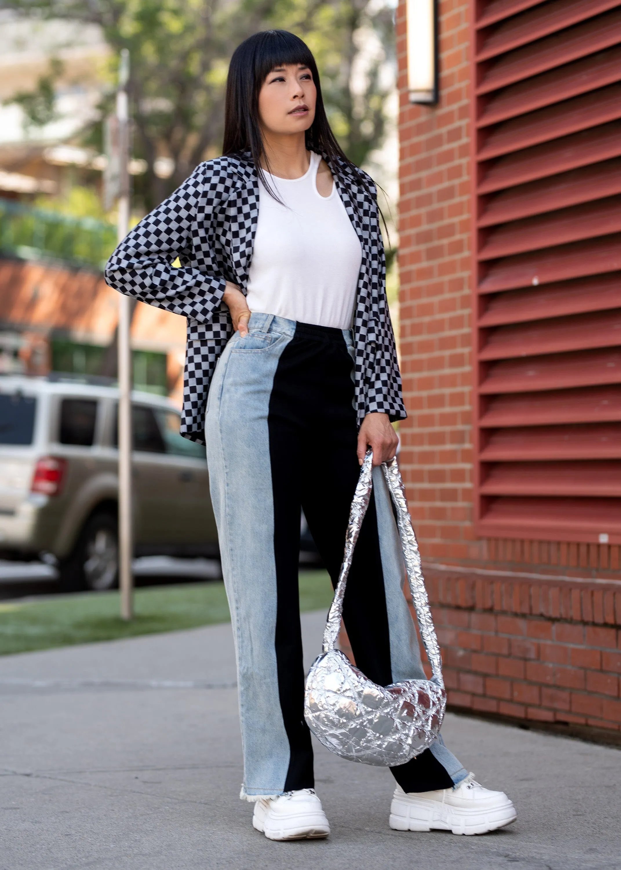 Contrast Panel Denim Pant sold by Kate Hewko product image thumbnail 5