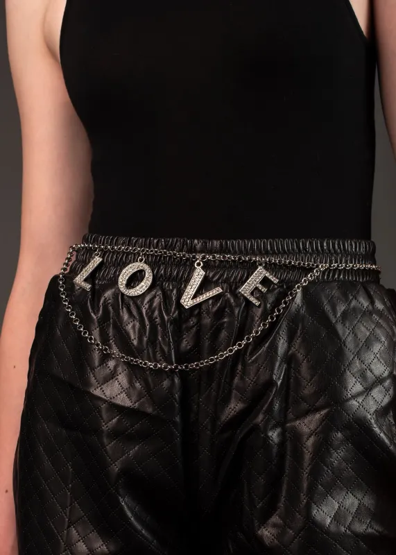 Rhinestone Letter Charm Belt sold by Kate Hewko