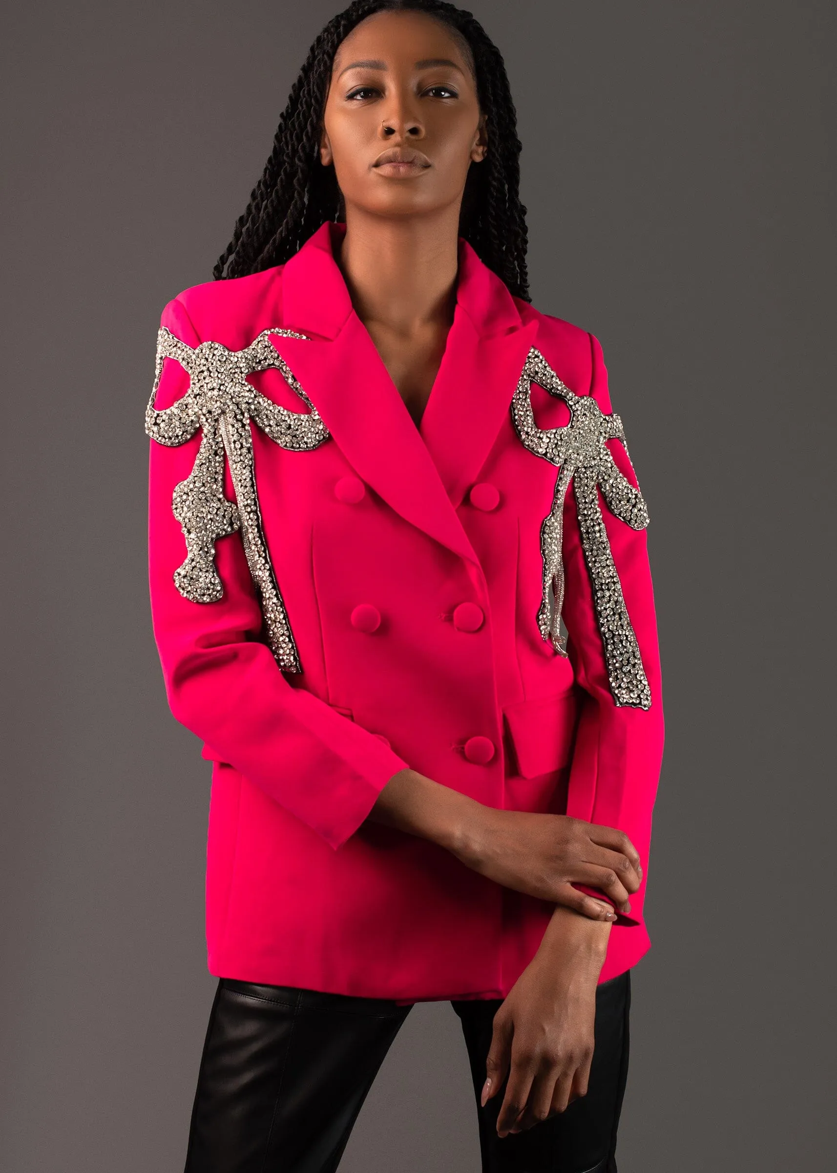 Rhinestone Bow Blazer sold by Kate Hewko product image thumbnail 3