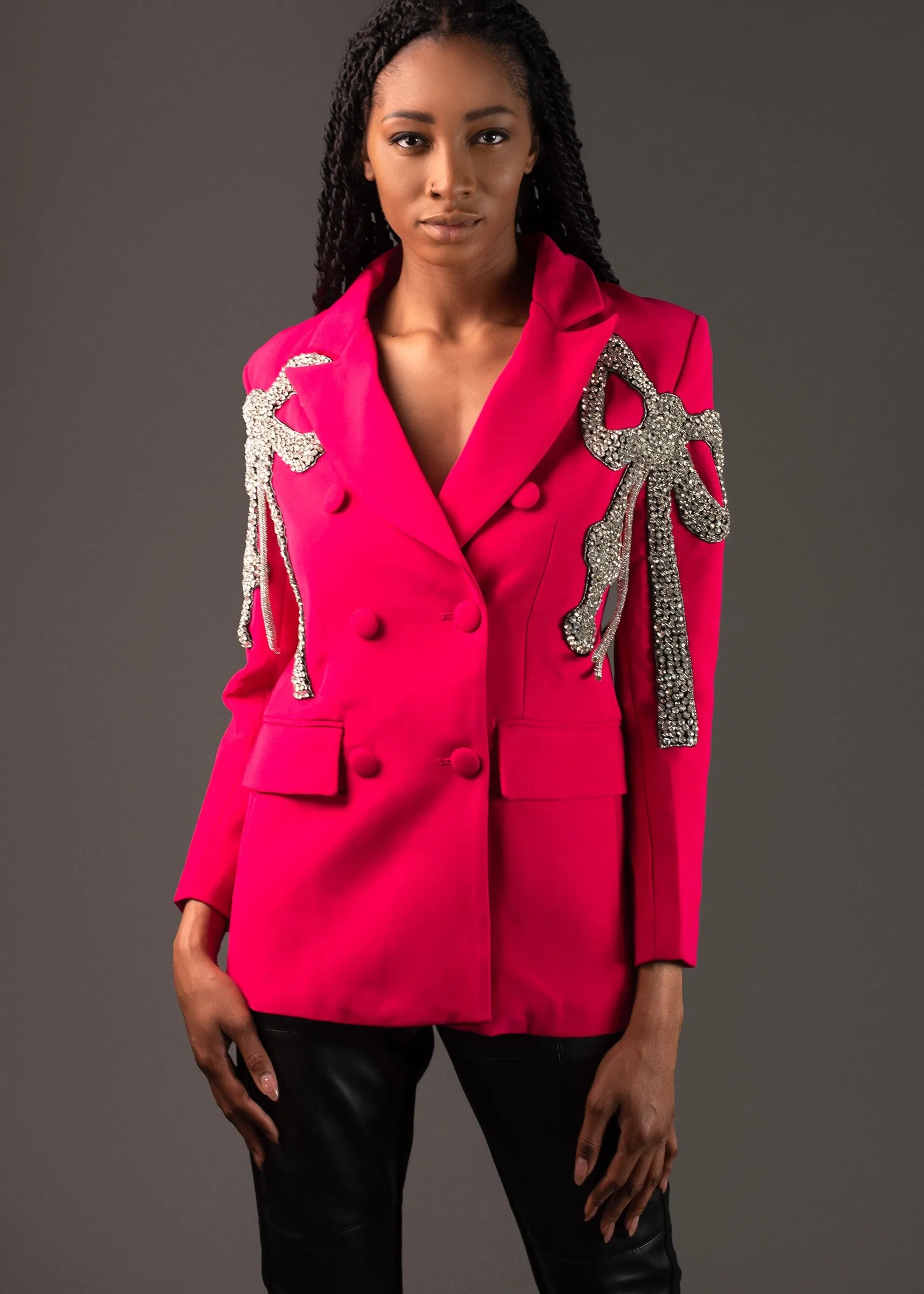 Rhinestone Bow Blazer sold by Kate Hewko product image thumbnail 2