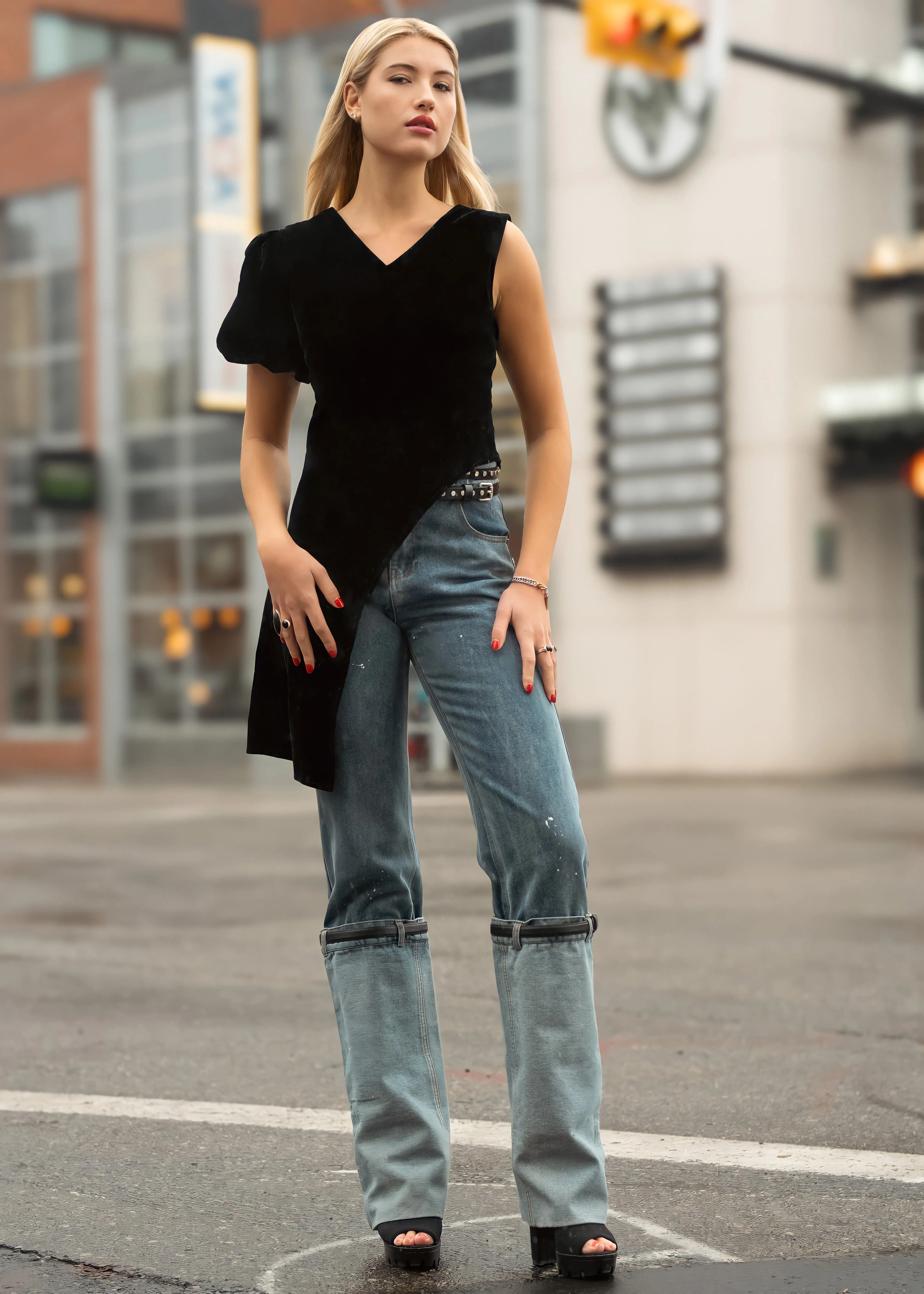 Asymmetrical Velvet Tank sold by Kate Hewko product image thumbnail 2