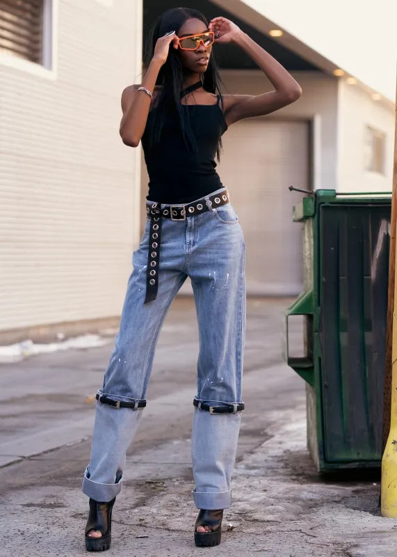 High Waisted Buckle Denim sold by Kate Hewko