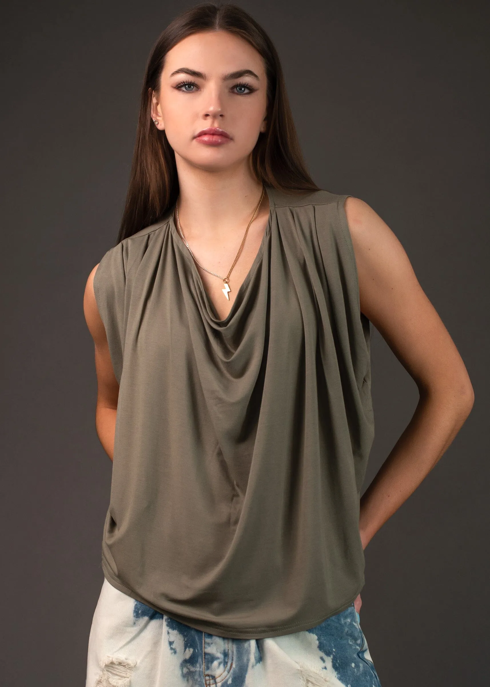 Cowl Neck Tank Top sold by Kate Hewko product image thumbnail 3