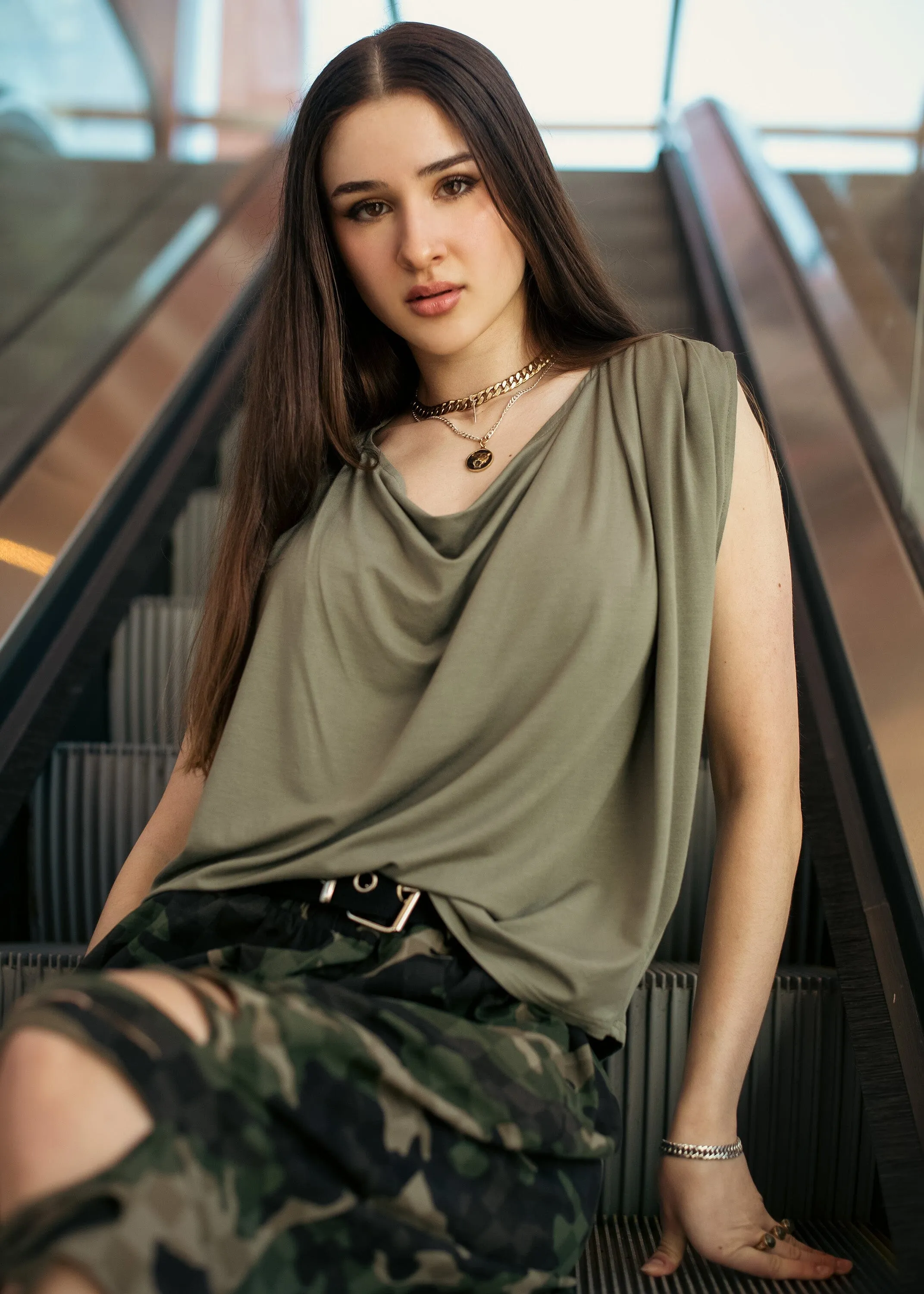 Cowl Neck Tank Top sold by Kate Hewko