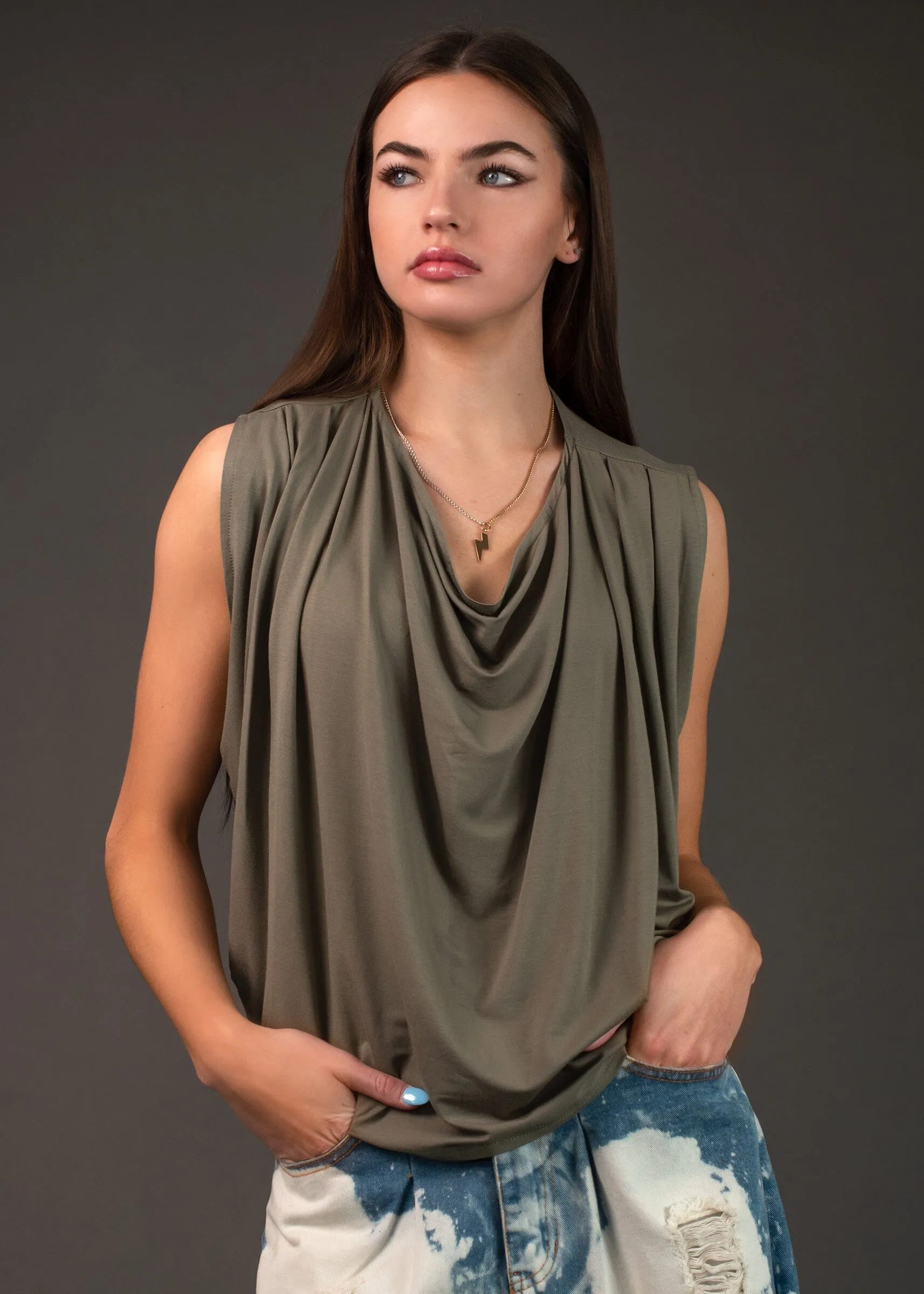 Cowl Neck Tank Top sold by Kate Hewko product image thumbnail 2