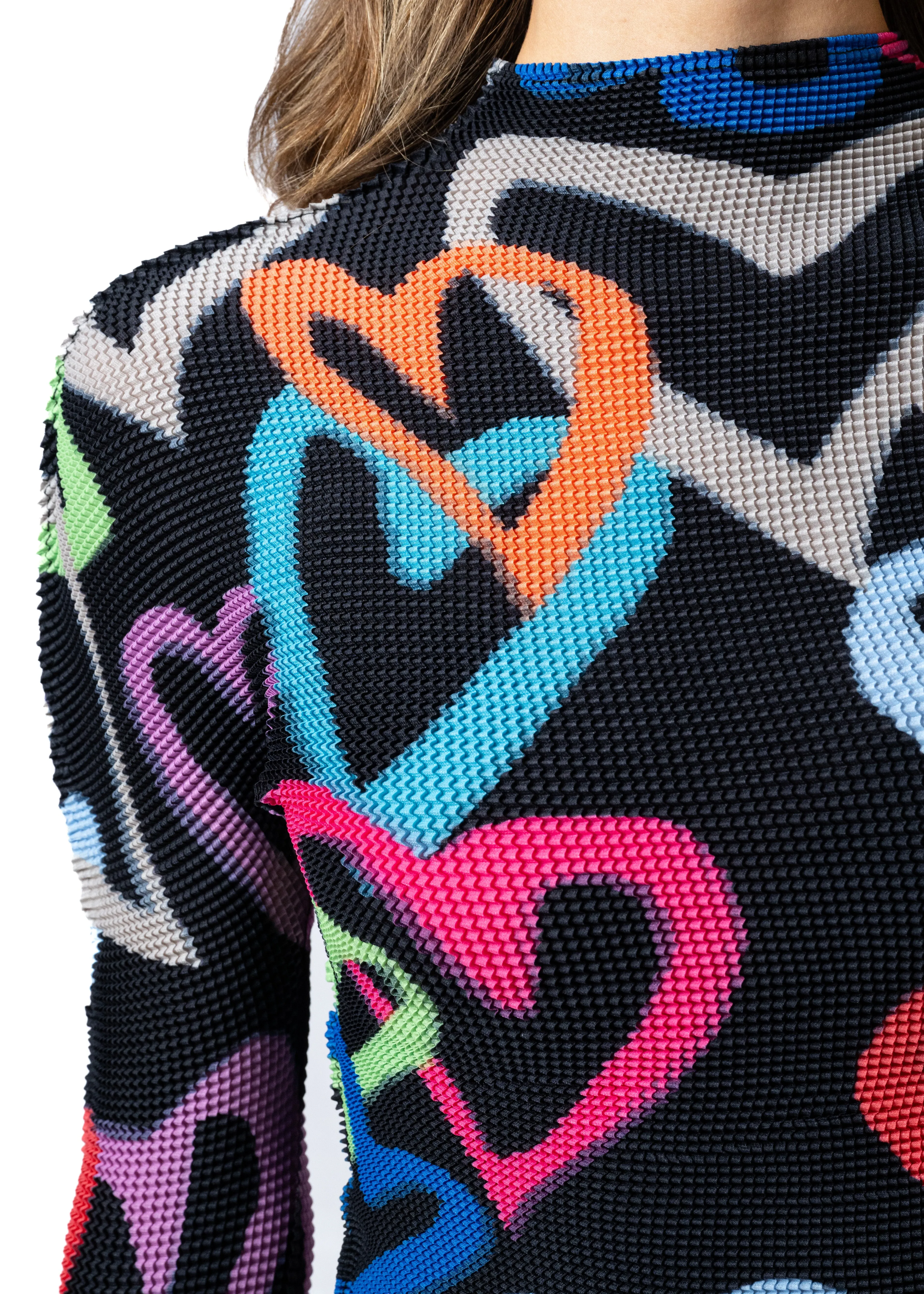 Mock Neck Graffiti Heart Top sold by Kate Hewko product image thumbnail 4