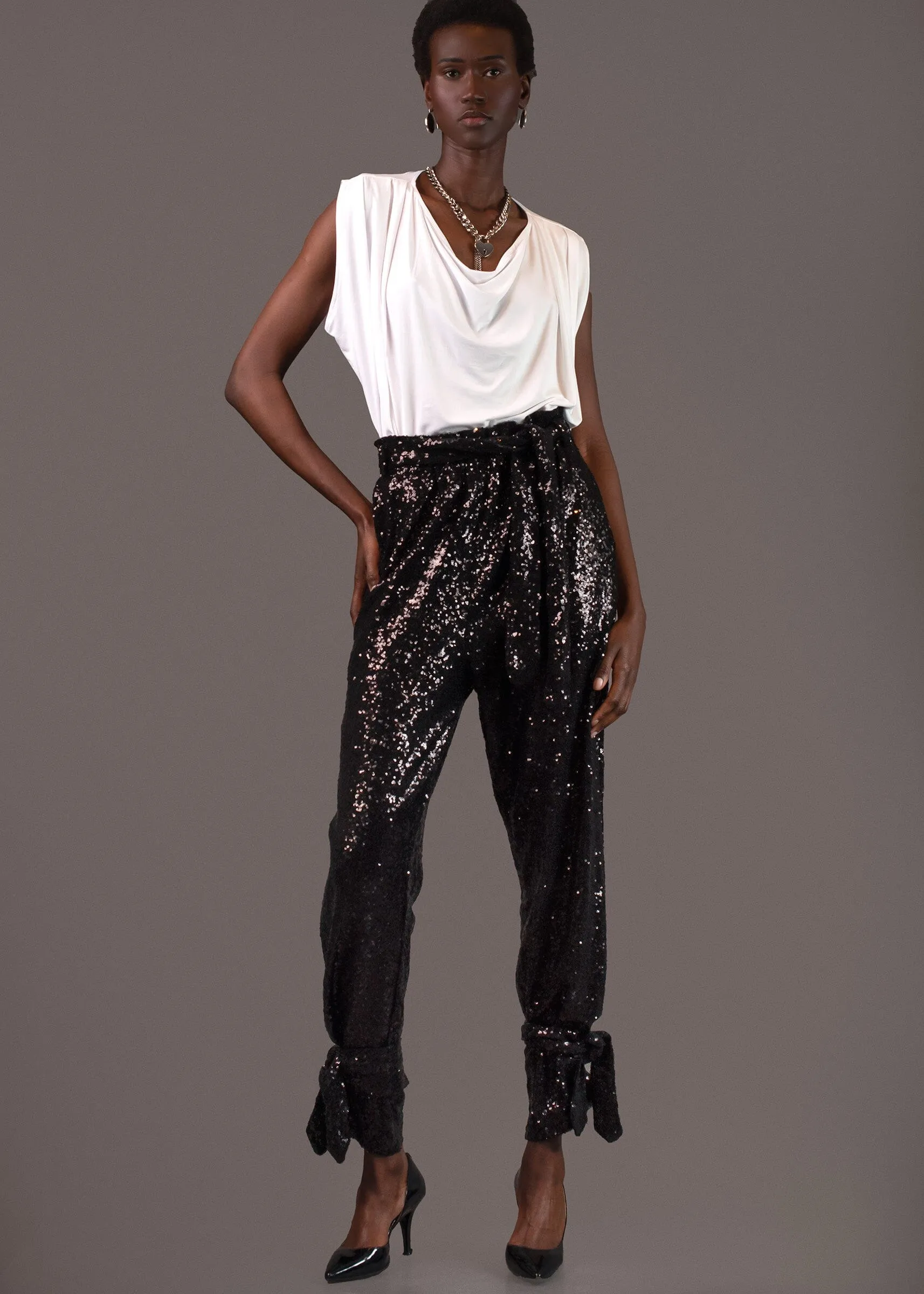 Sequin Joggers sold by Kate Hewko product image thumbnail 4