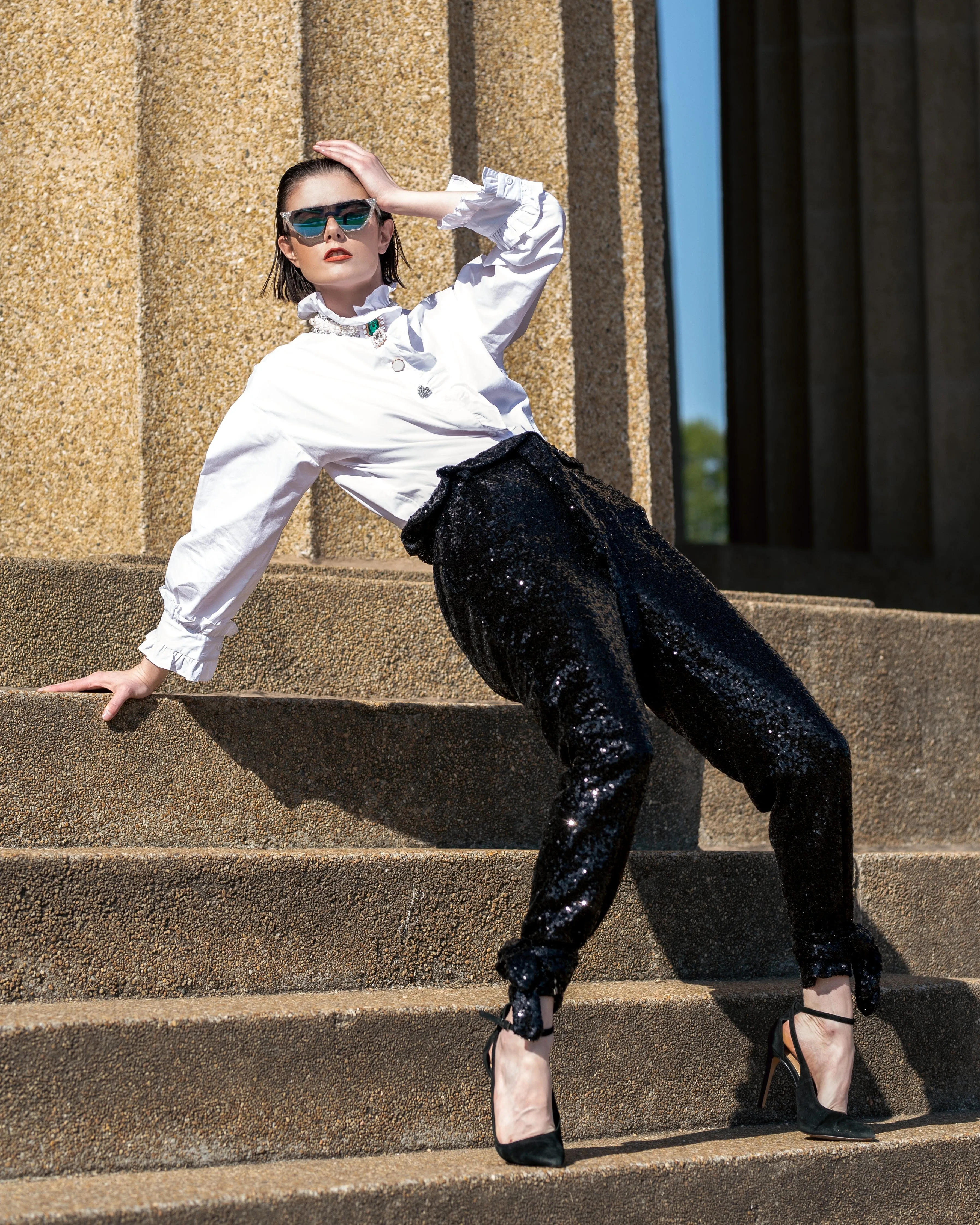 Sequin Joggers sold by Kate Hewko product image thumbnail 3