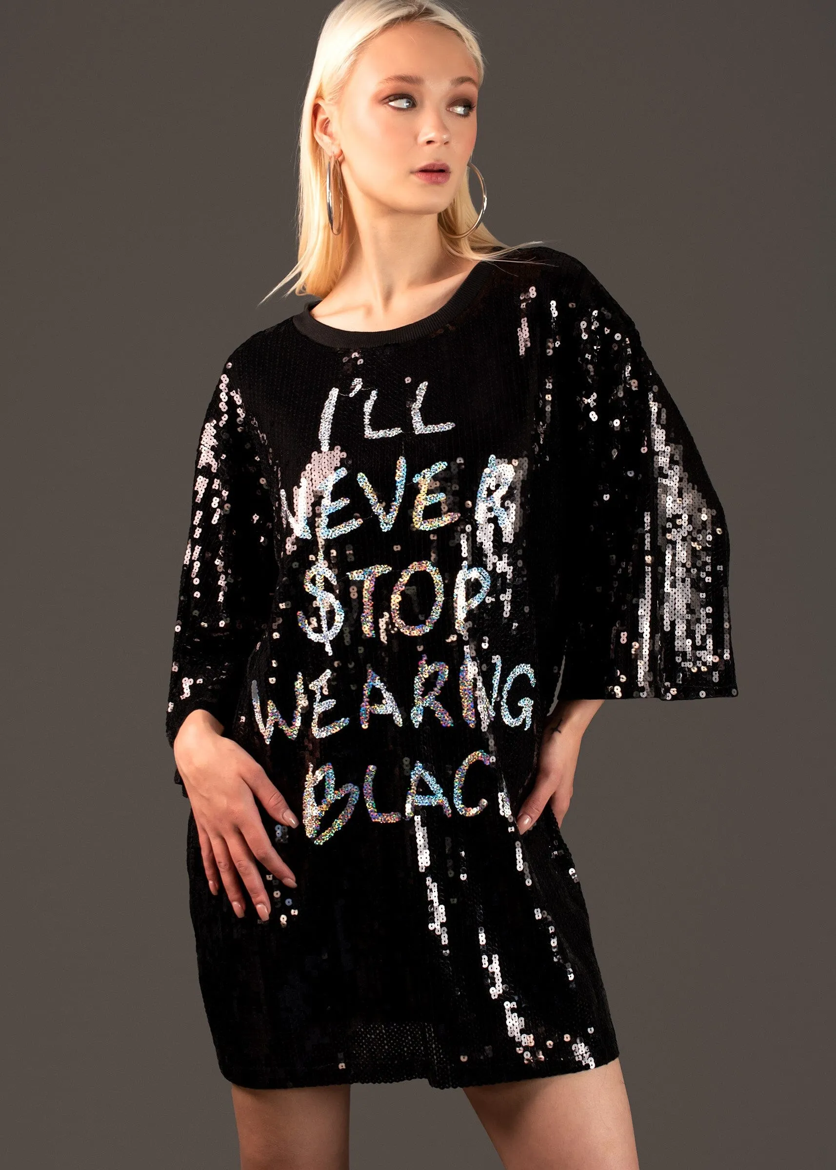 Never Stop Black Tee sold by Kate Hewko product image thumbnail 4