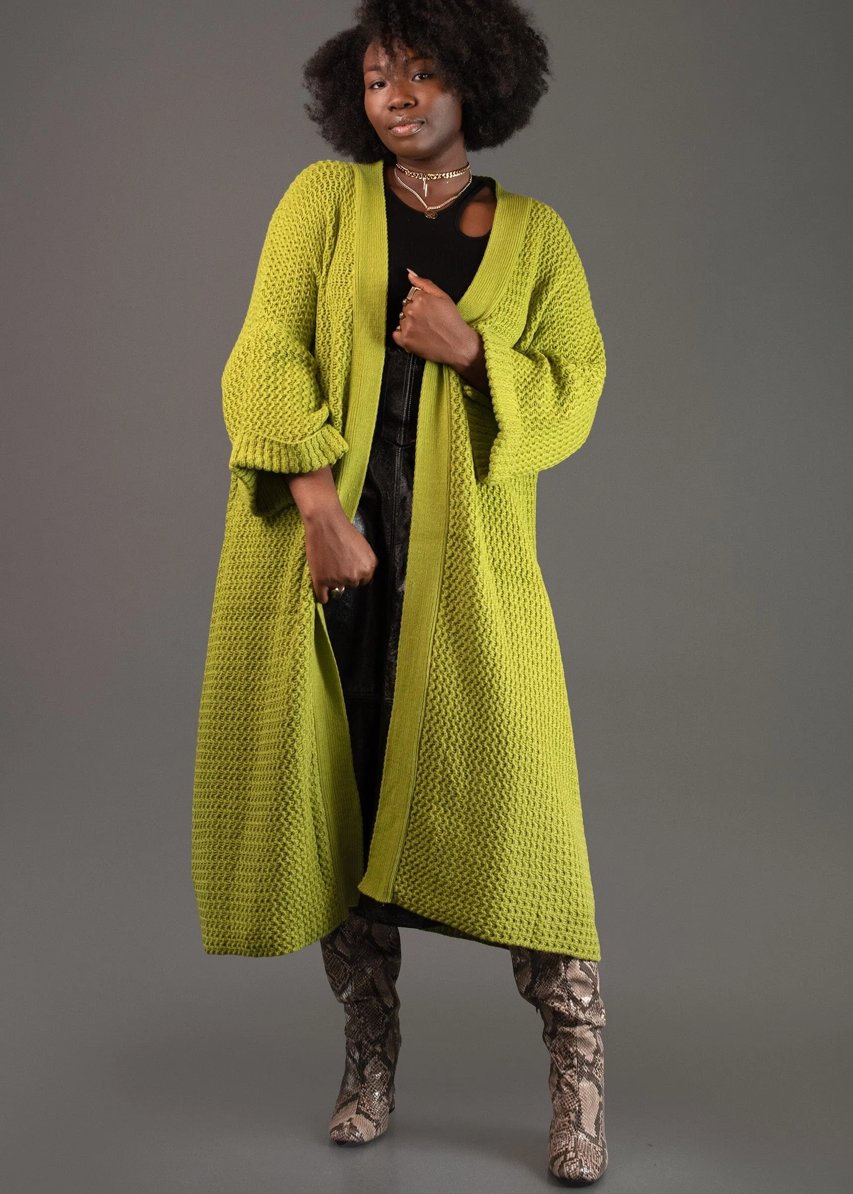 Chunky Cable Knit Cardigan sold by Kate Hewko product image thumbnail 2