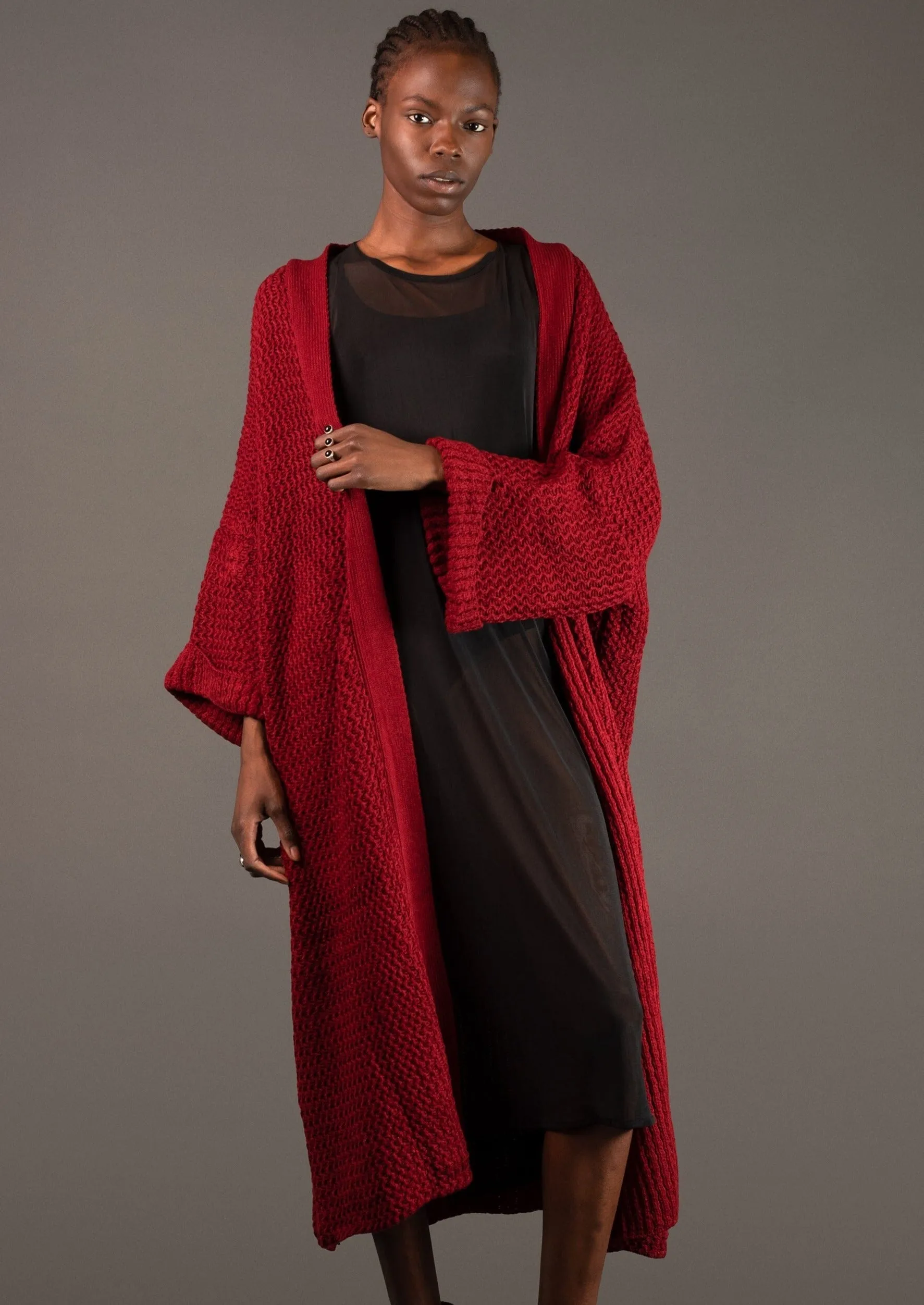 Chunky Cable Knit Cardigan sold by Kate Hewko product image thumbnail 4