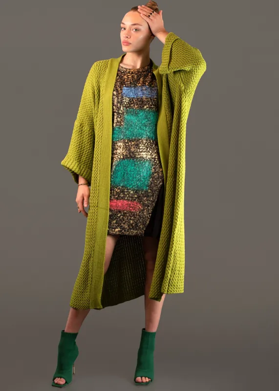 Chunky Cable Knit Cardigan sold by Kate Hewko