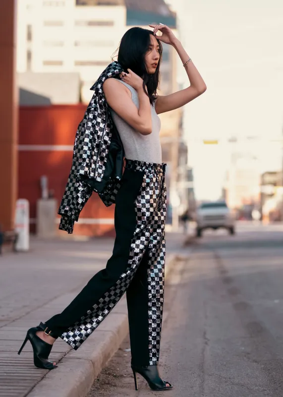 Sequin Checker Dress Pants sold by Kate Hewko