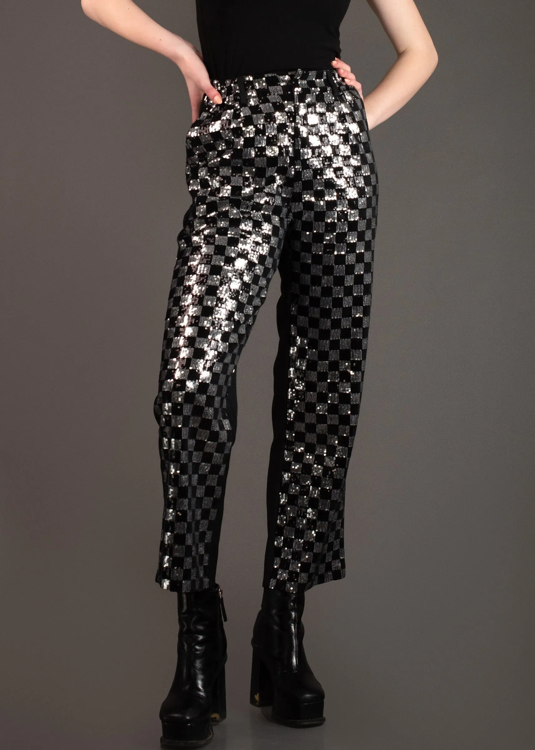 Sequin Checker Dress Pants sold by Kate Hewko product image thumbnail 2