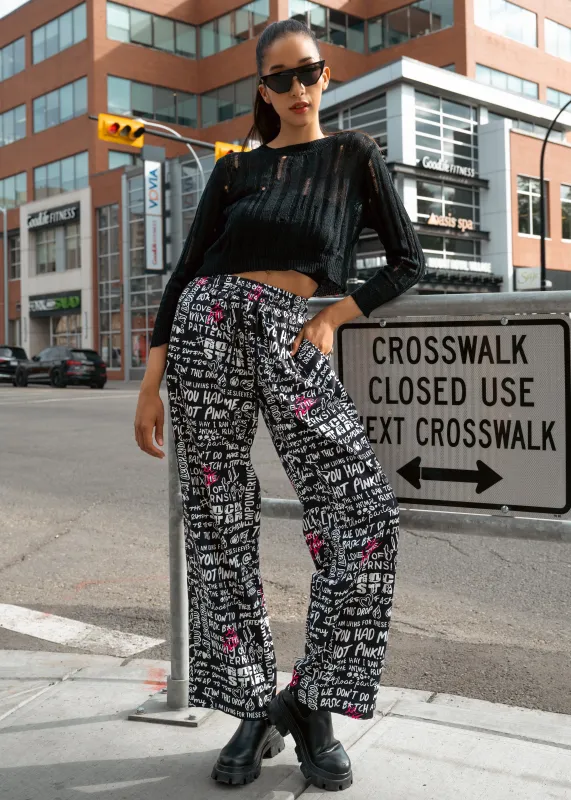 KH Graffiti Printed Pants sold by Kate Hewko