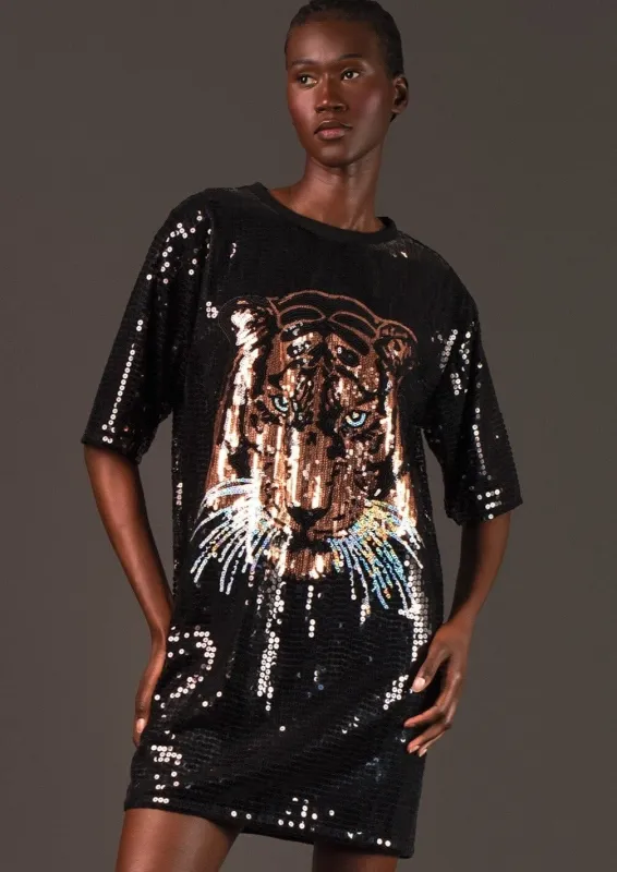 Tiger Head Sequin Tee sold by Kate Hewko