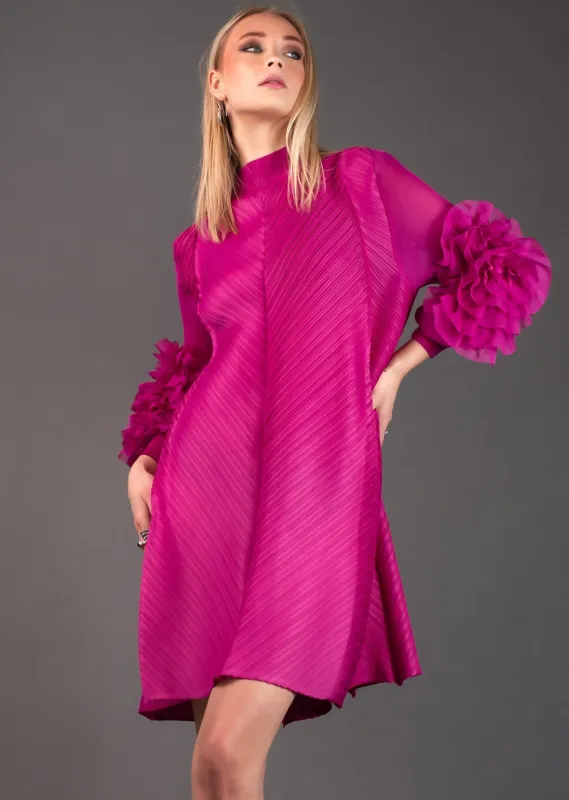 Petal Sleeve Mock Neck Dress sold by Kate Hewko