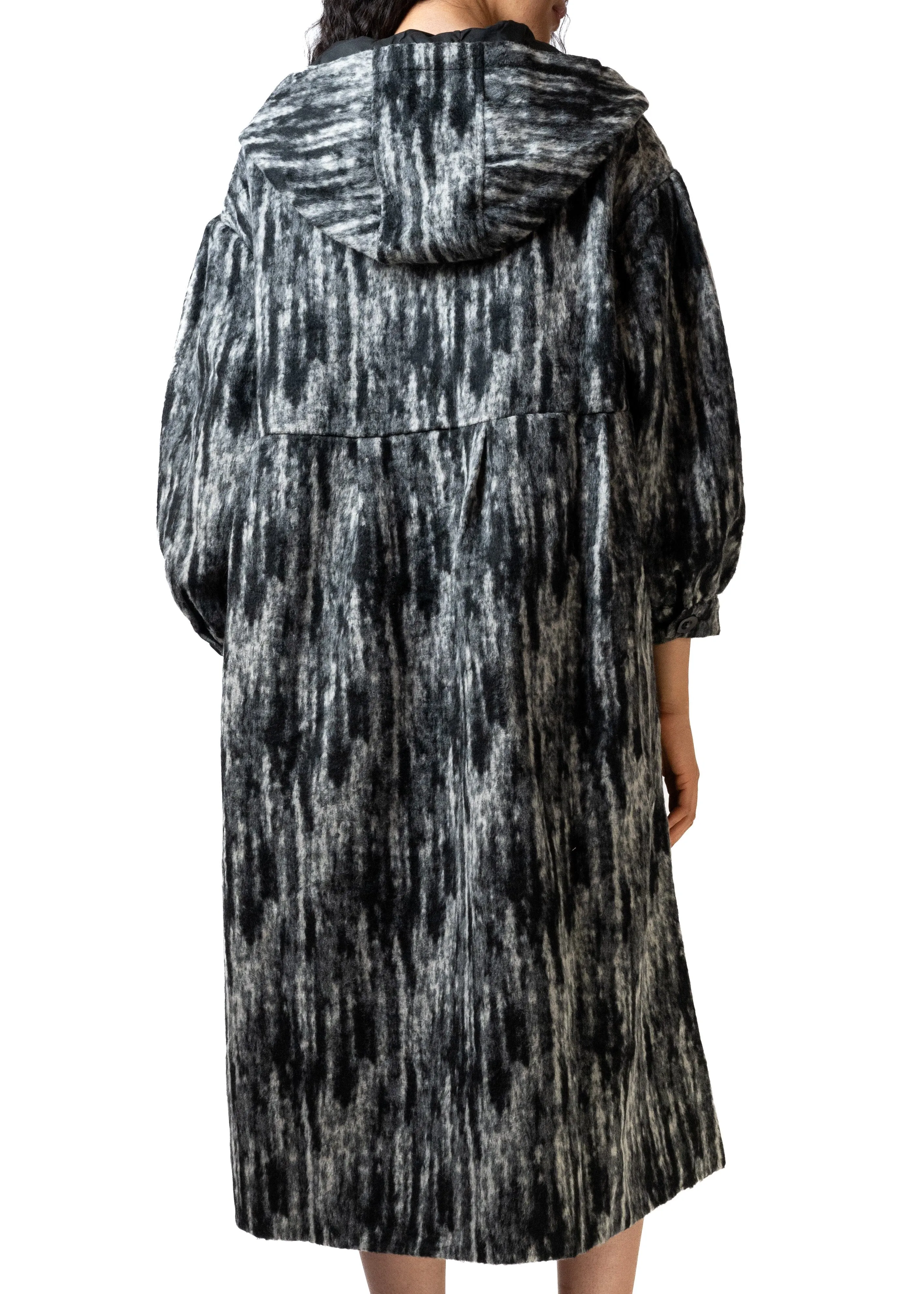 Long Abstract Hooded Coat sold by Kate Hewko product image thumbnail 4
