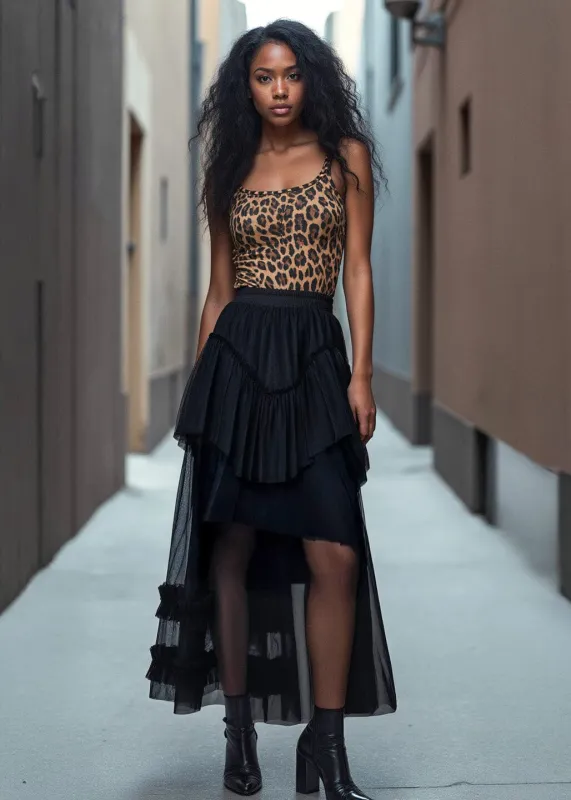 Layered Black Tulle Skirt sold by Kate Hewko