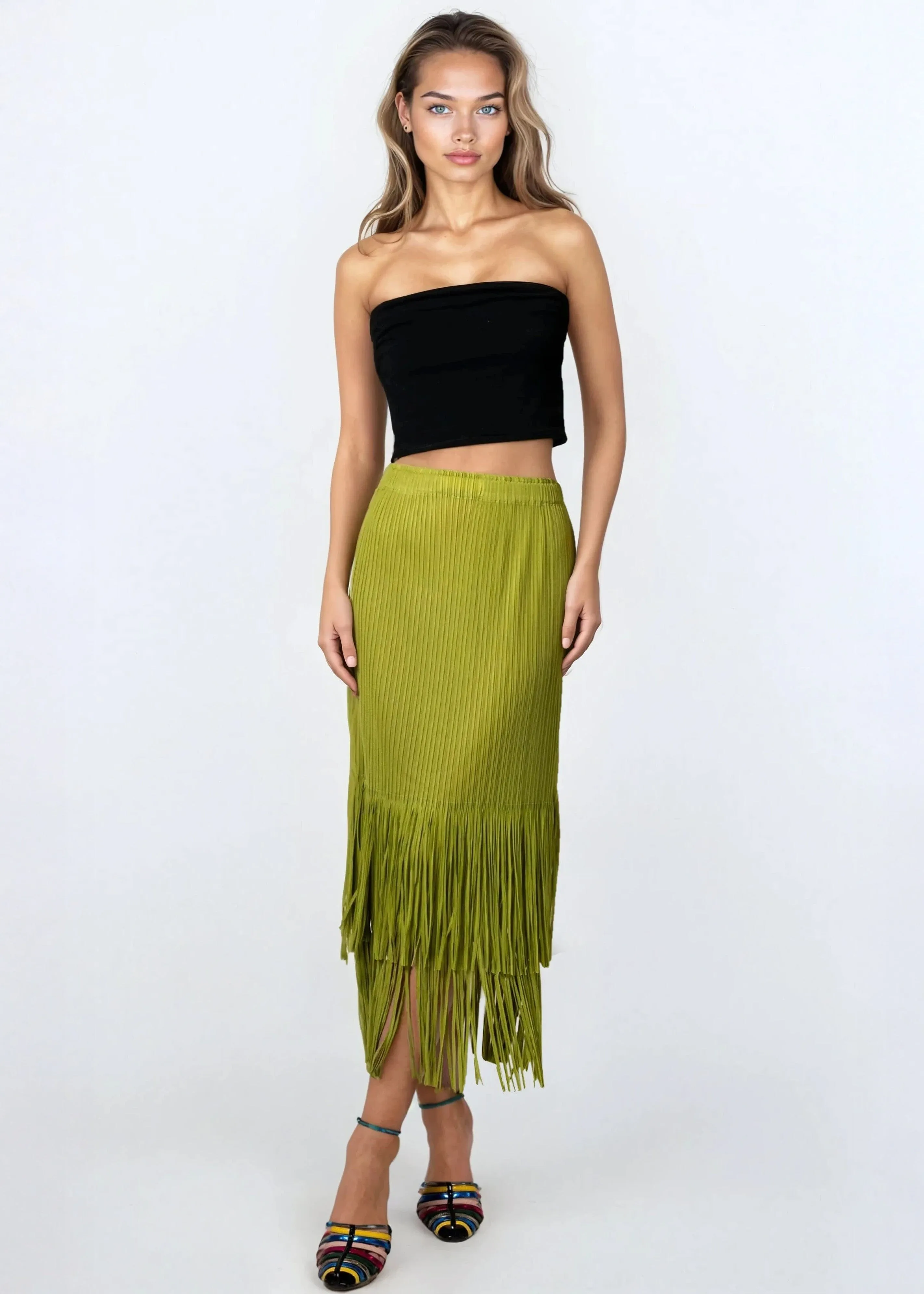 Pleated Tassel Hem Skirt sold by Kate Hewko product image thumbnail 3