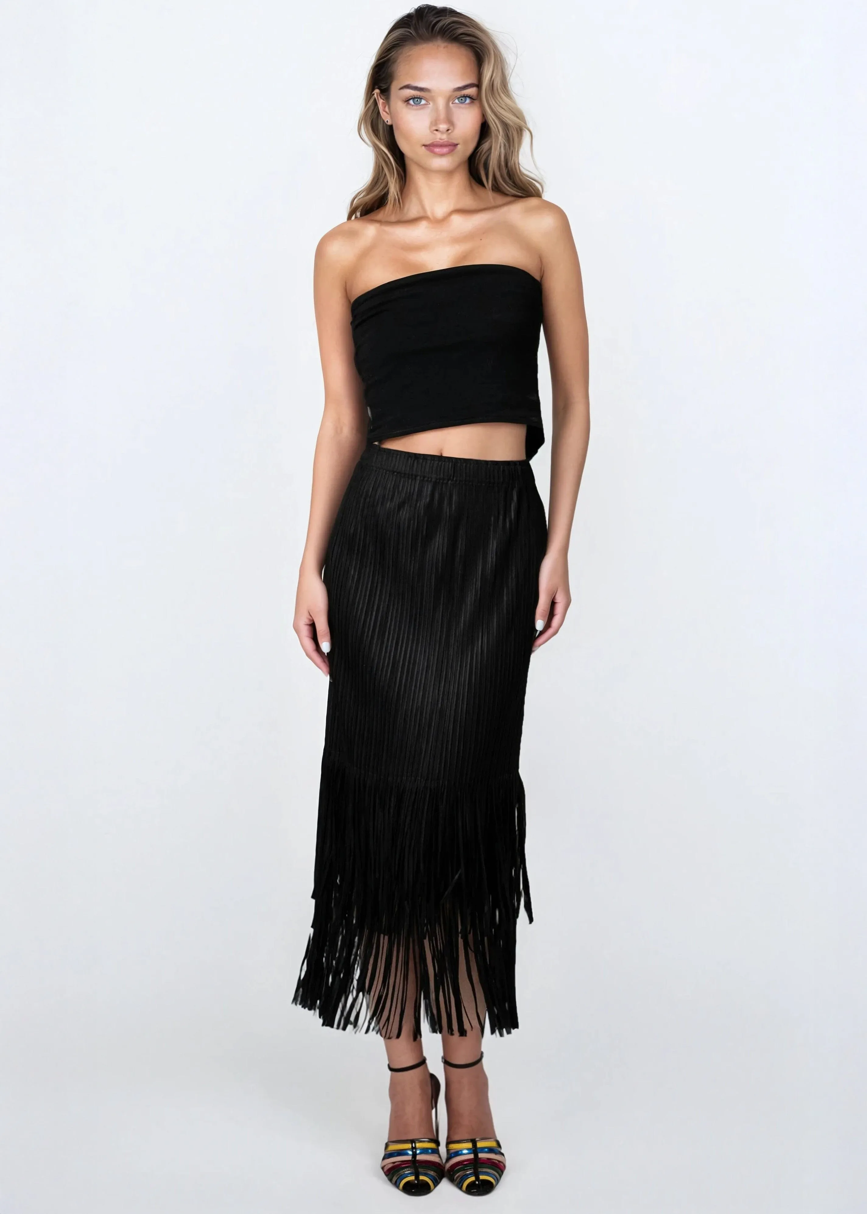 Pleated Tassel Hem Skirt sold by Kate Hewko product image thumbnail 4