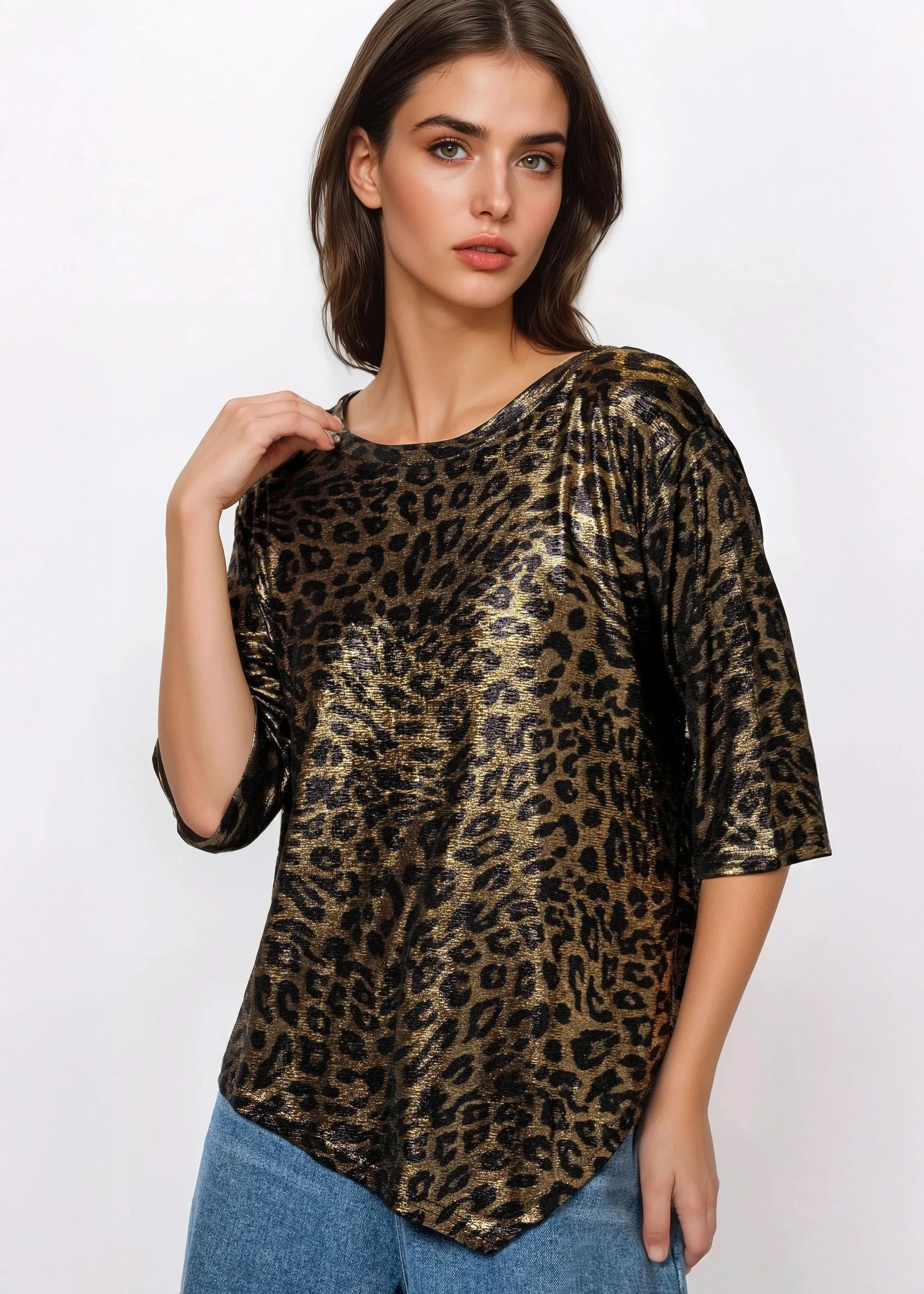 Metallic Short Sleeve Tee sold by Kate Hewko product image thumbnail 2