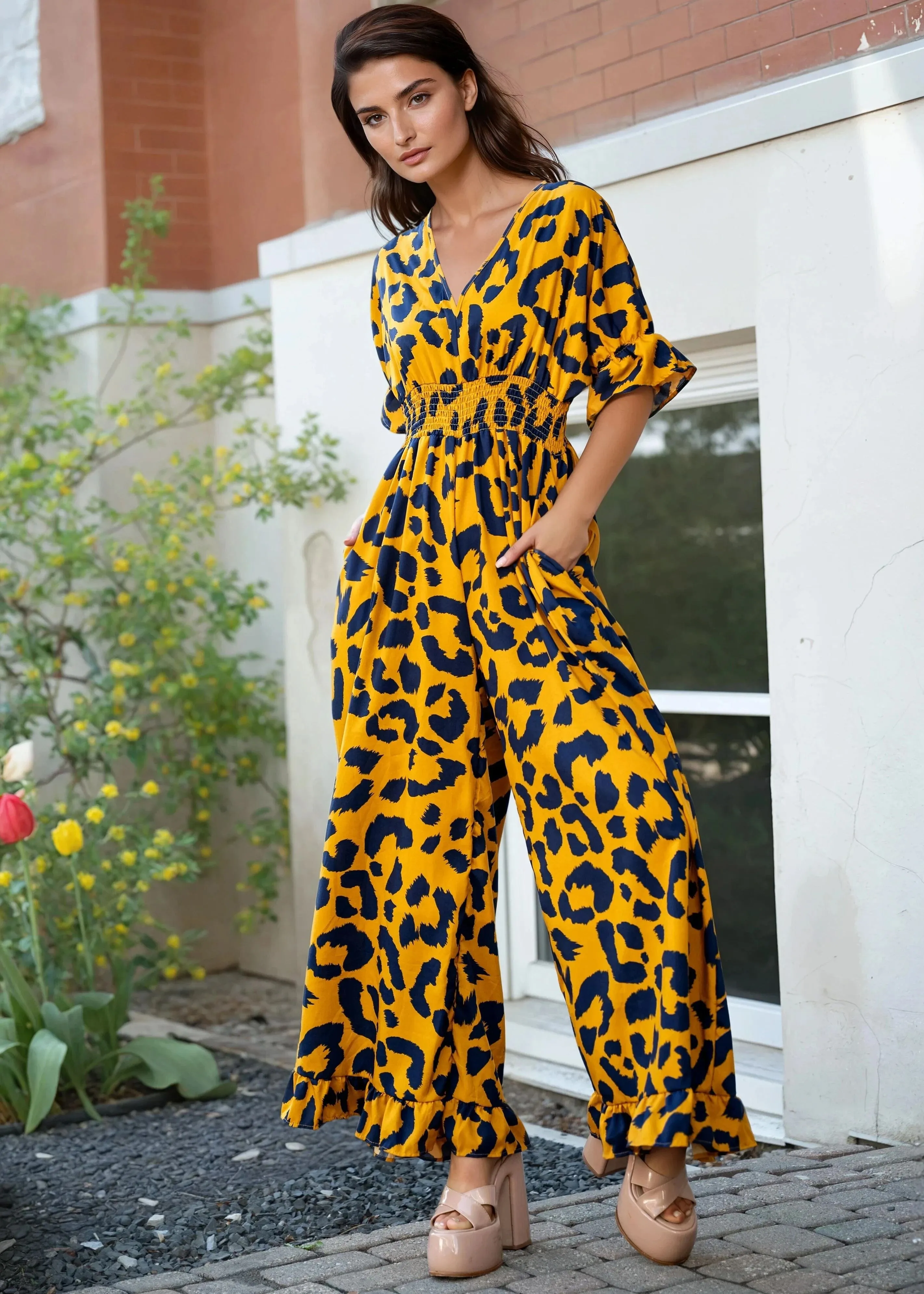 Leopard Cinch Jumpsuit sold by Kate Hewko product image thumbnail 2