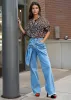 Buckle Wrap Denim Pants sold by Kate Hewko