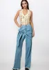 Buckle Wrap Denim Pants sold by Kate Hewko
