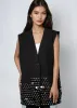 Disco Sequin Hem Vest sold by Kate Hewko