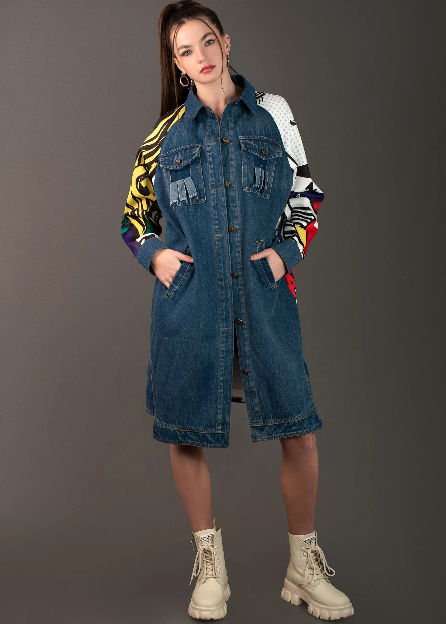 Comic + Denim Jacket sold by Kate Hewko product image thumbnail 5