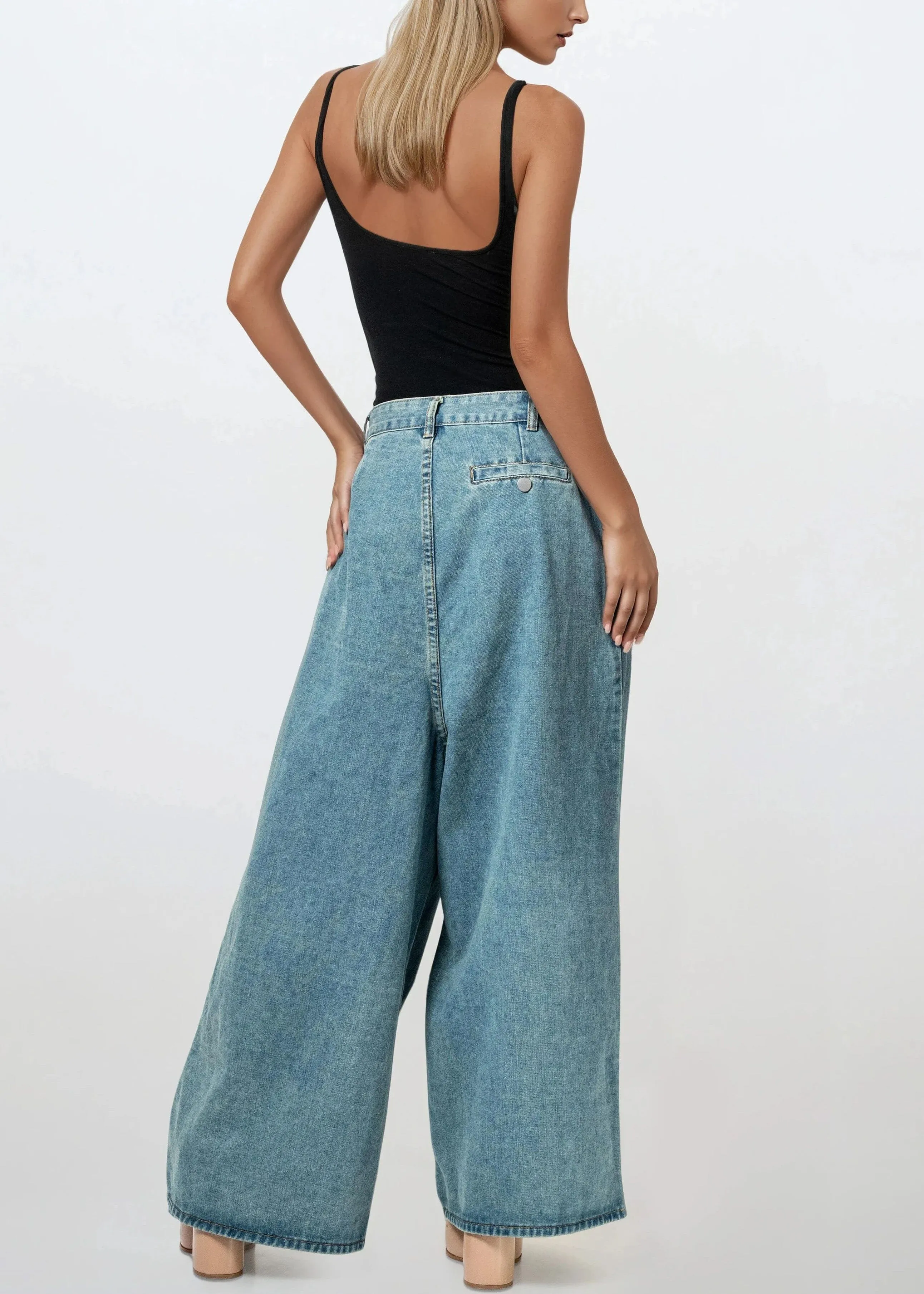 Draped Baggy Denim Trouser sold by Kate Hewko product image thumbnail 3
