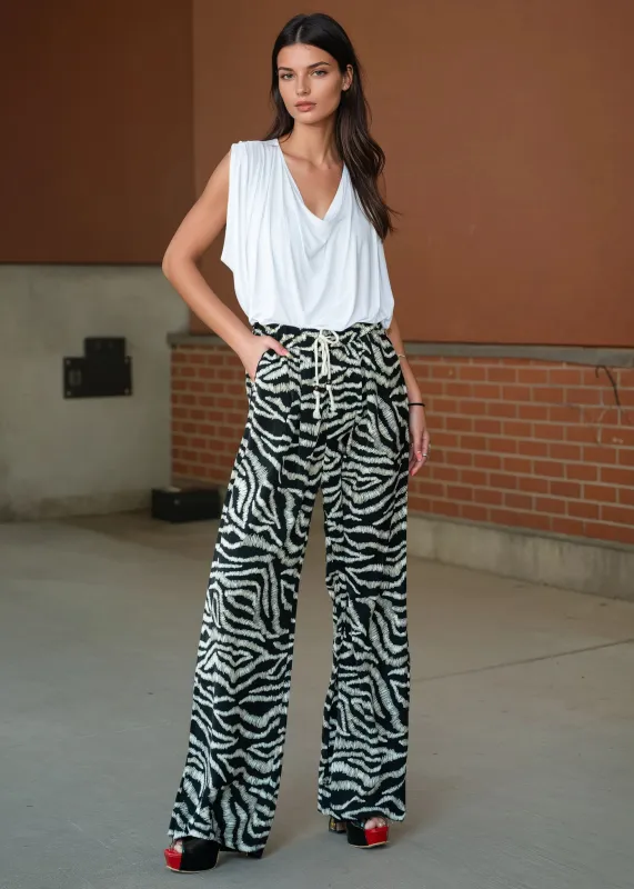 Zebra Print Boho Pant sold by Kate Hewko