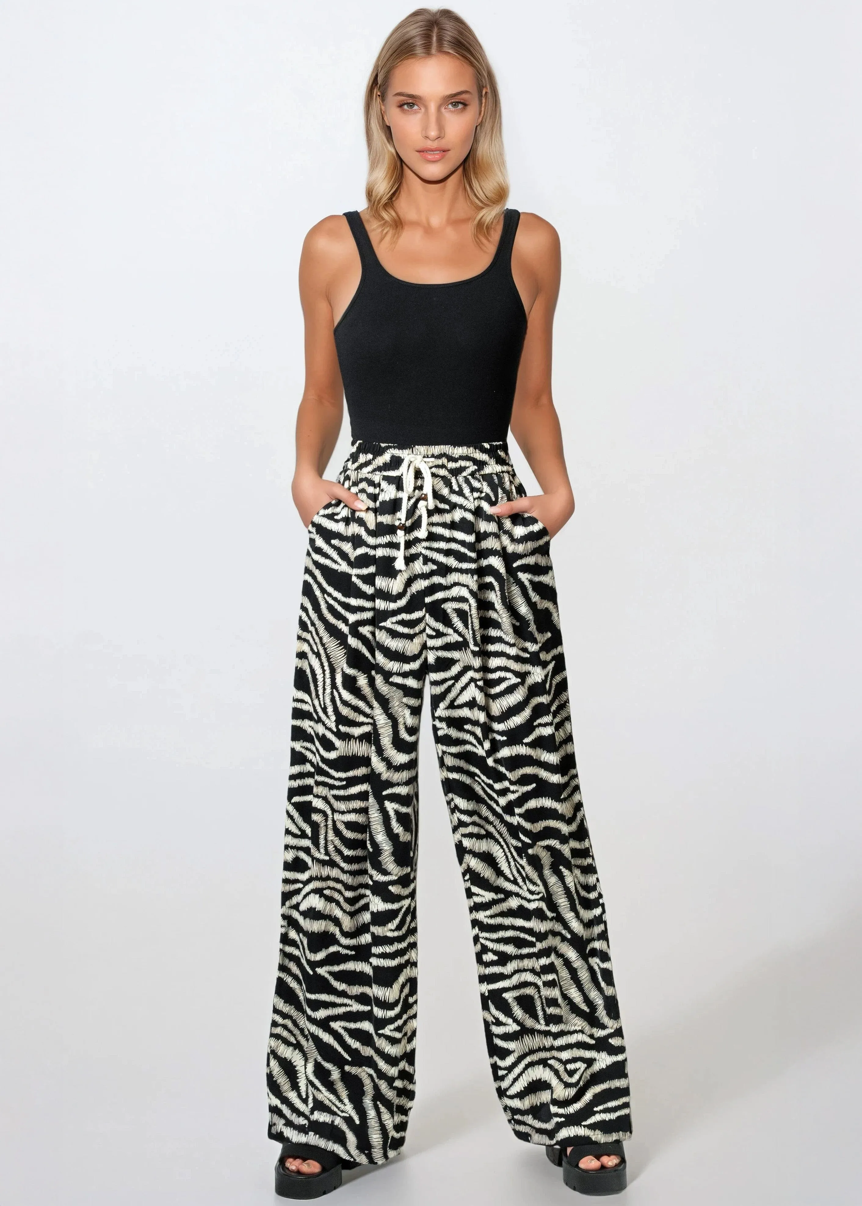 Zebra Print Boho Pant sold by Kate Hewko product image thumbnail 2