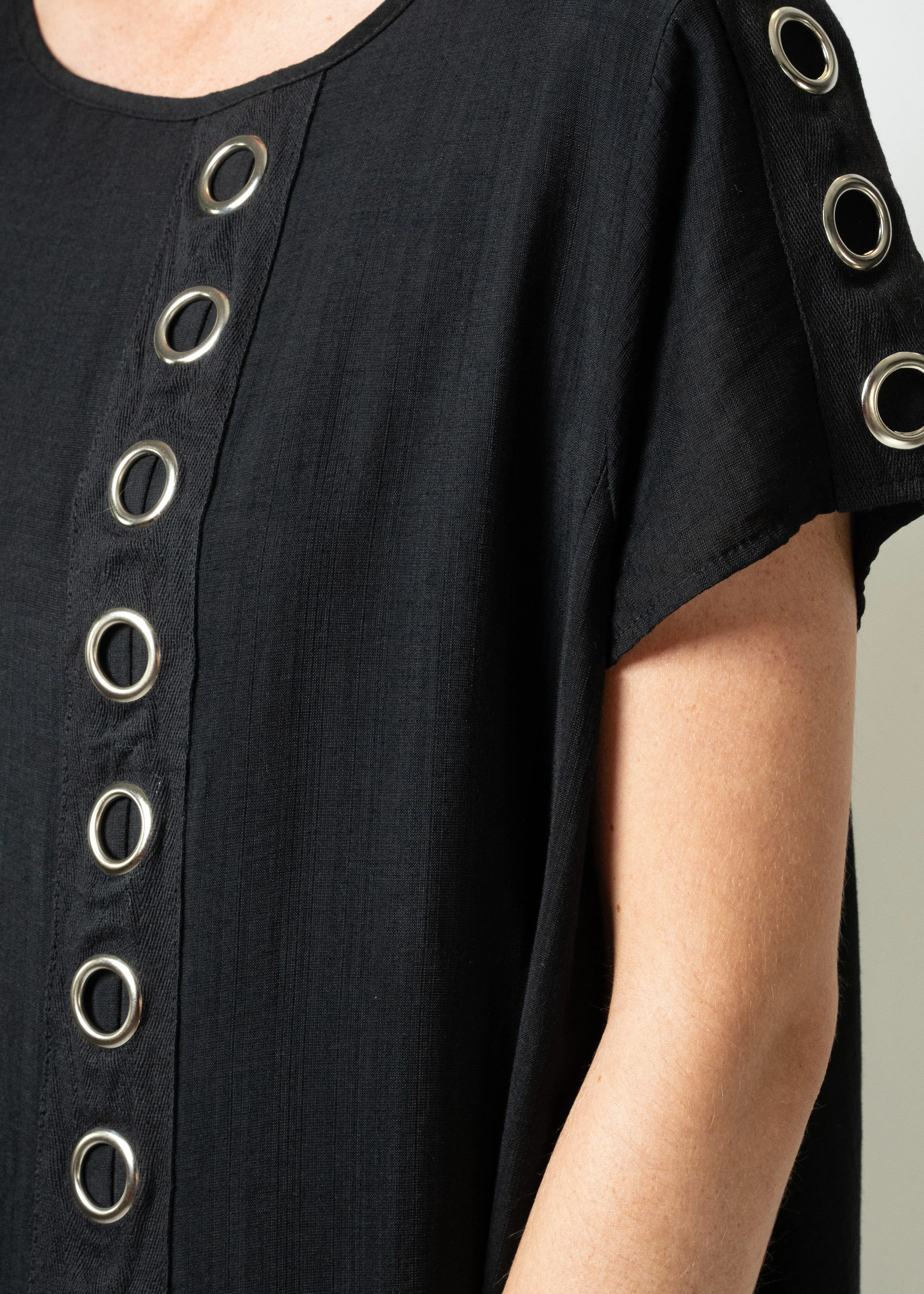 Black Rivet Tee Dress sold by Kate Hewko product image thumbnail 4