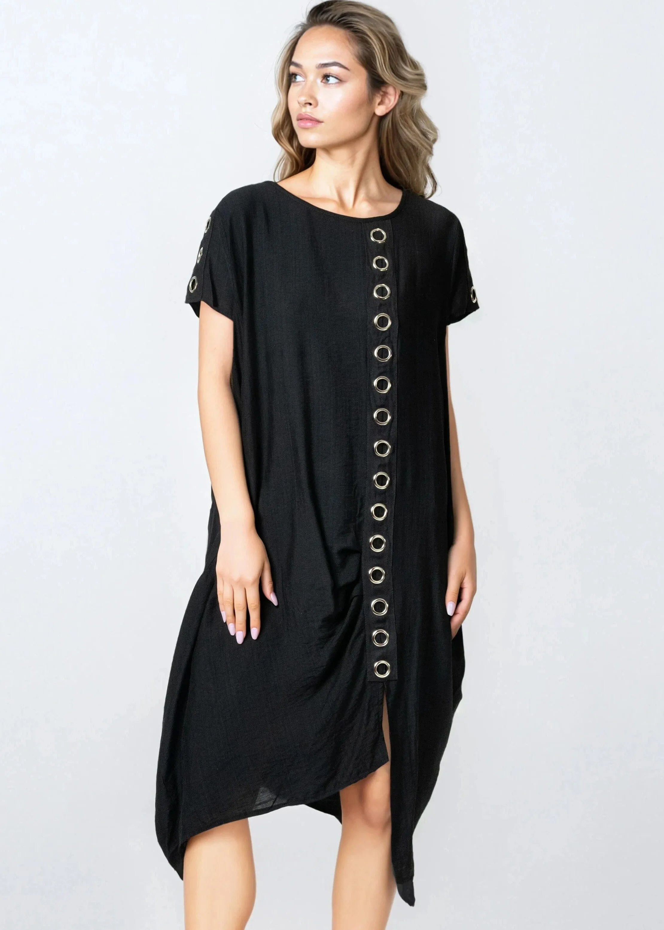 Black Rivet Tee Dress sold by Kate Hewko product image thumbnail 3