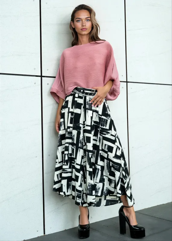Cropped Geometric Wide Leg Pants sold by Kate Hewko