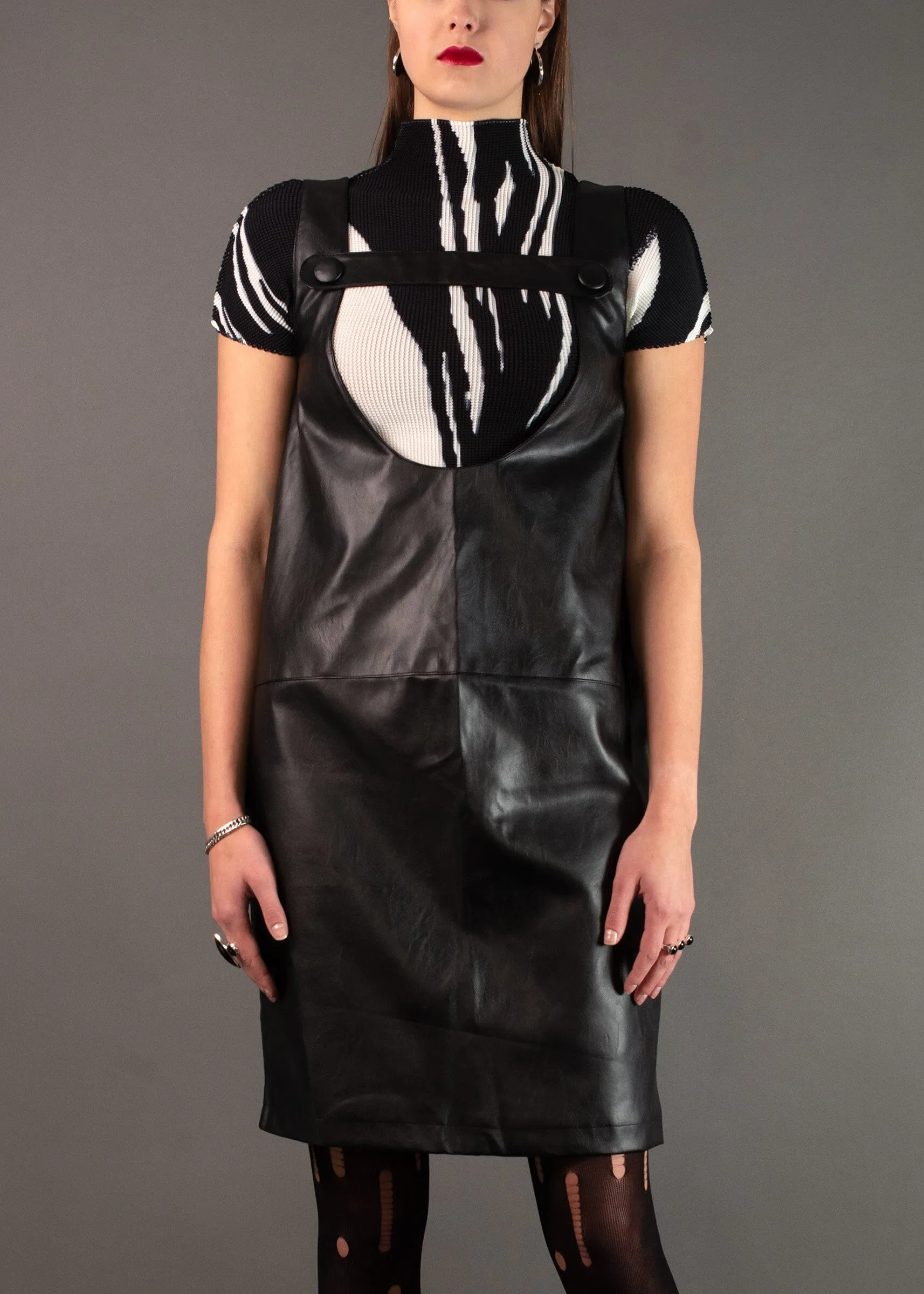 Vegan Leather Skirt Overalls sold by Kate Hewko product image thumbnail 2