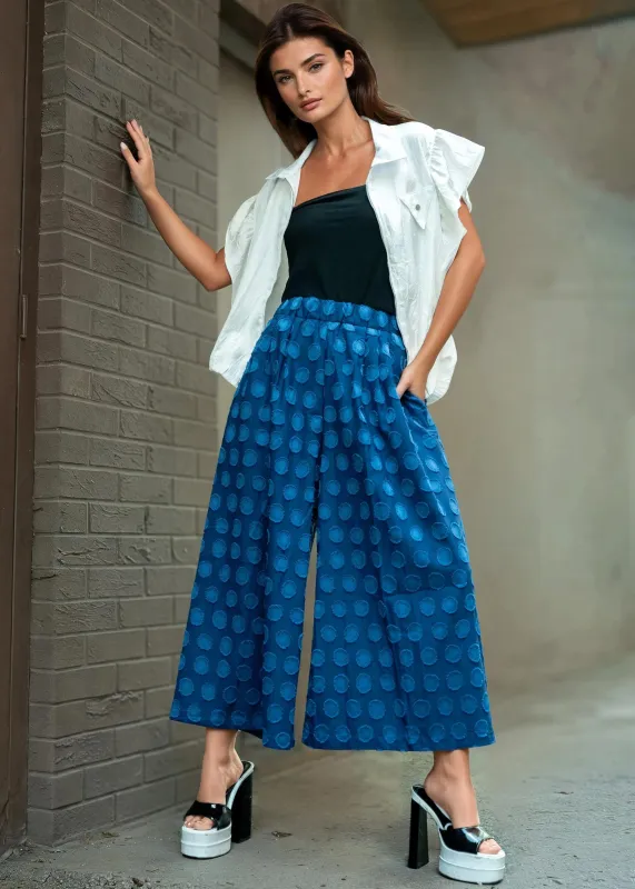 Polka Dot Cropped Wide Leg Pants sold by Kate Hewko