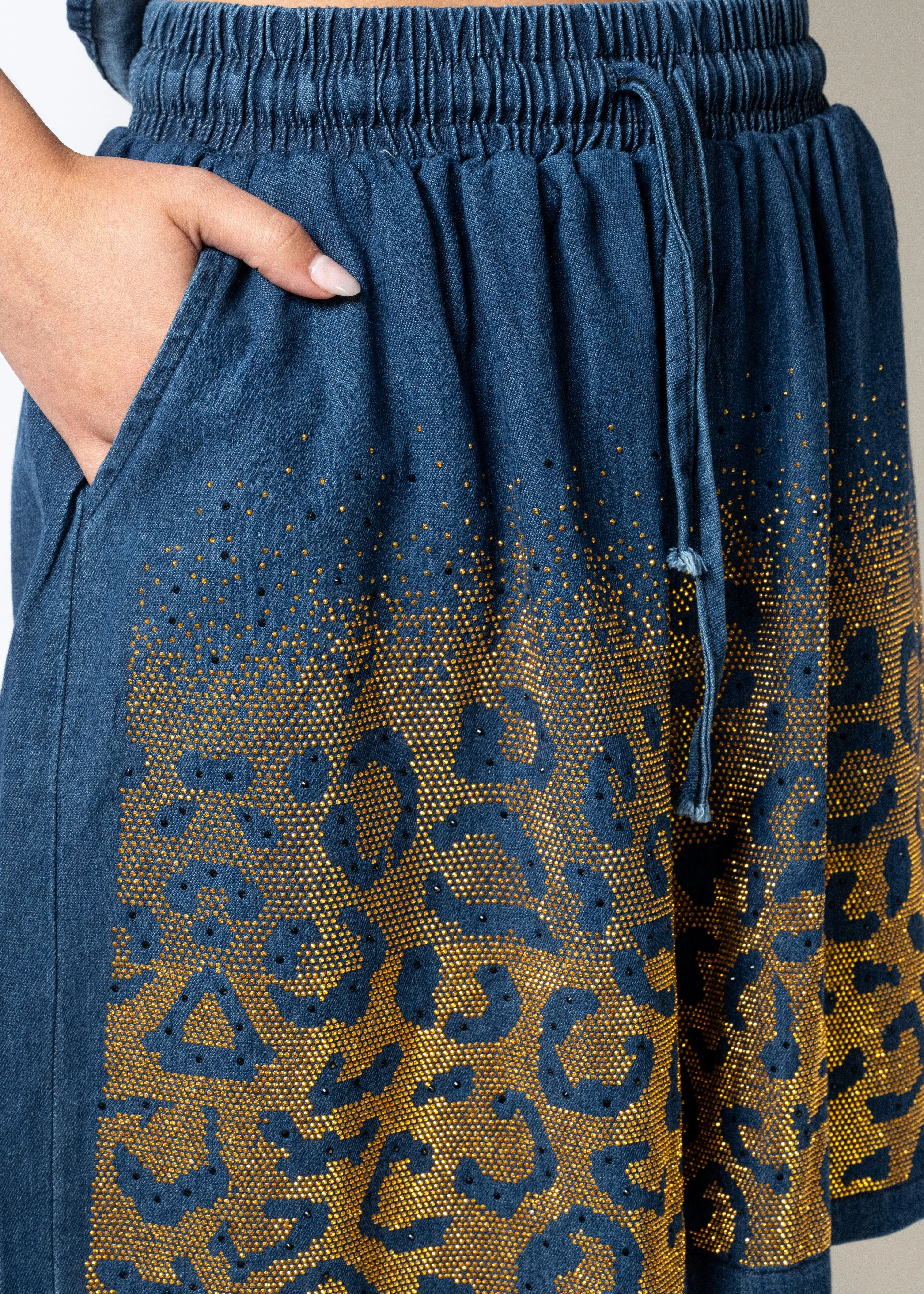 Gold Animal Print Denim Set sold by Kate Hewko product image thumbnail 5