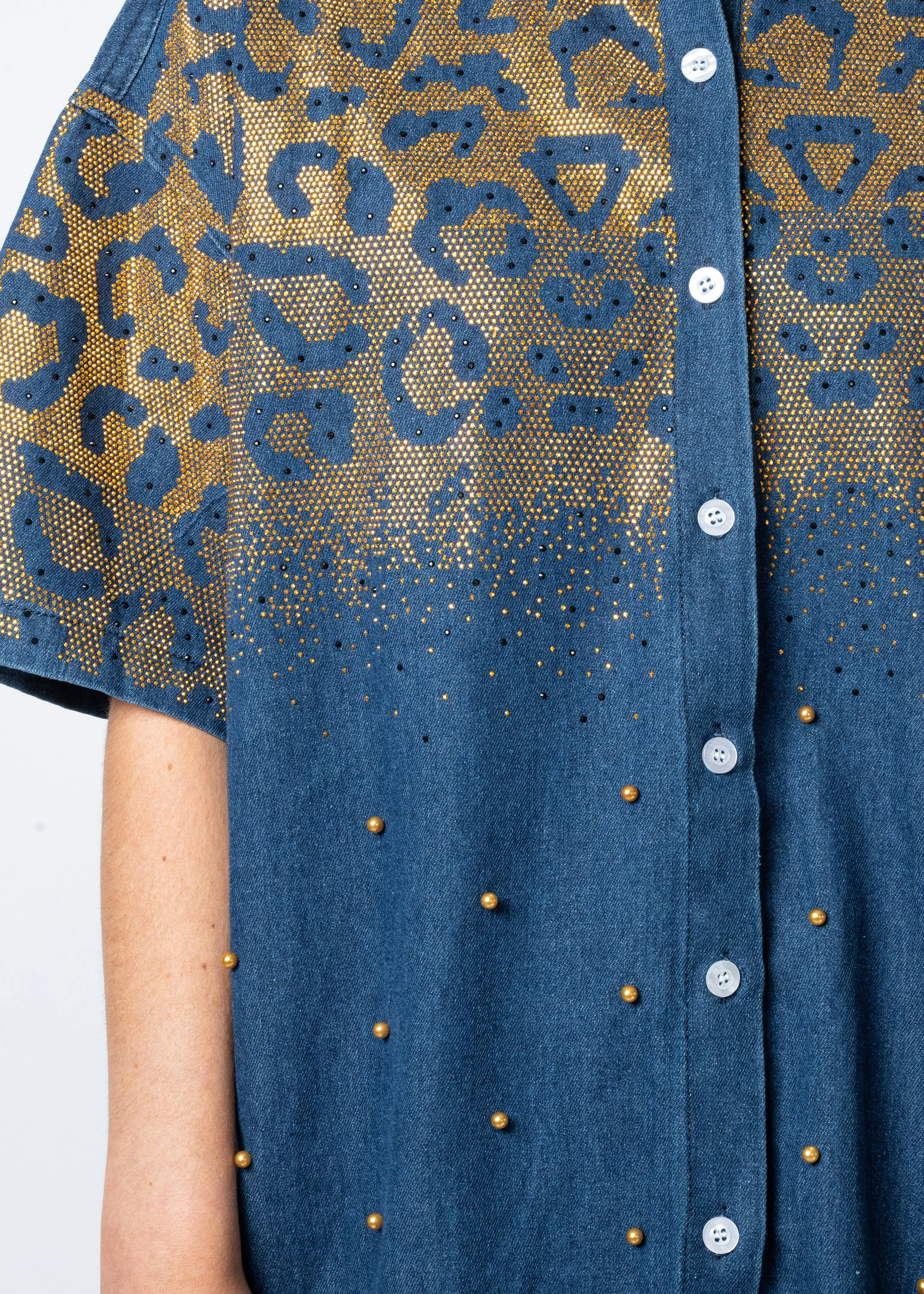 Gold Animal Print Denim Set sold by Kate Hewko product image thumbnail 4