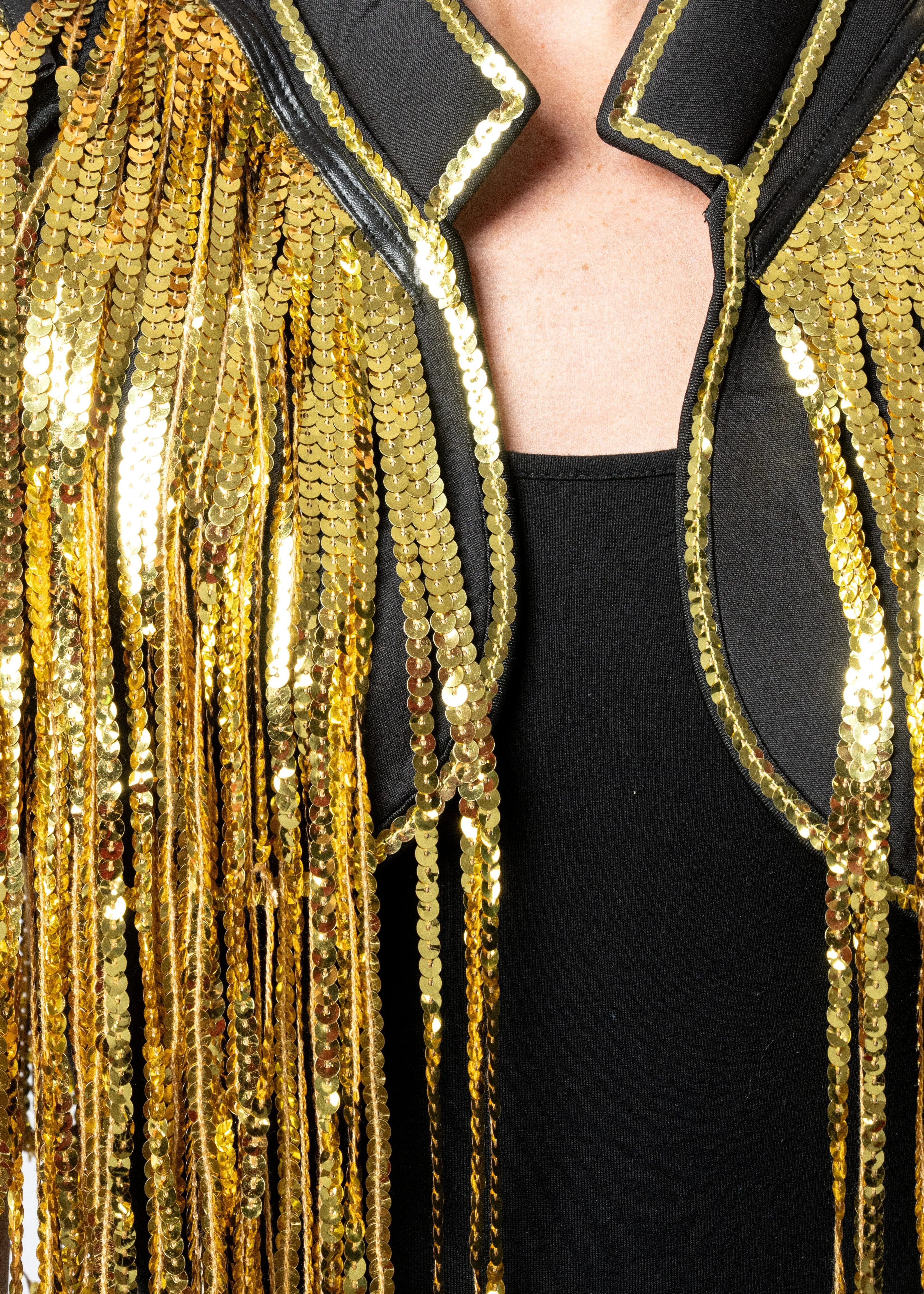 Cropped Sequin Shoulder Vest sold by Kate Hewko product image thumbnail 5
