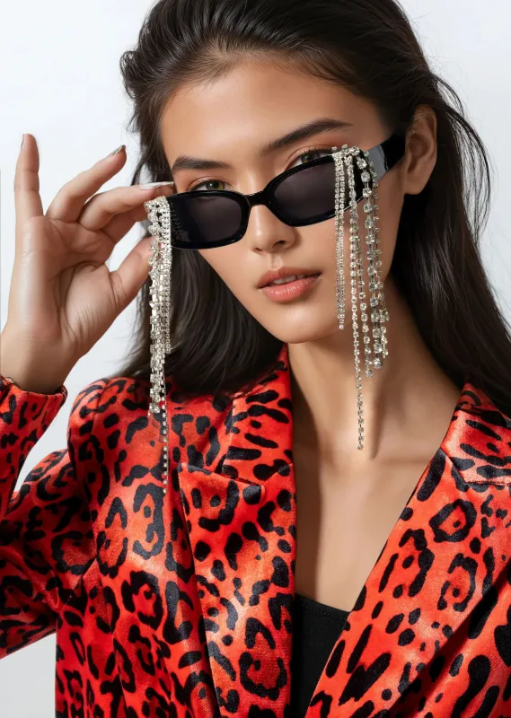 Rhinestone Fringe Cat Eye Sunnies sold by Kate Hewko