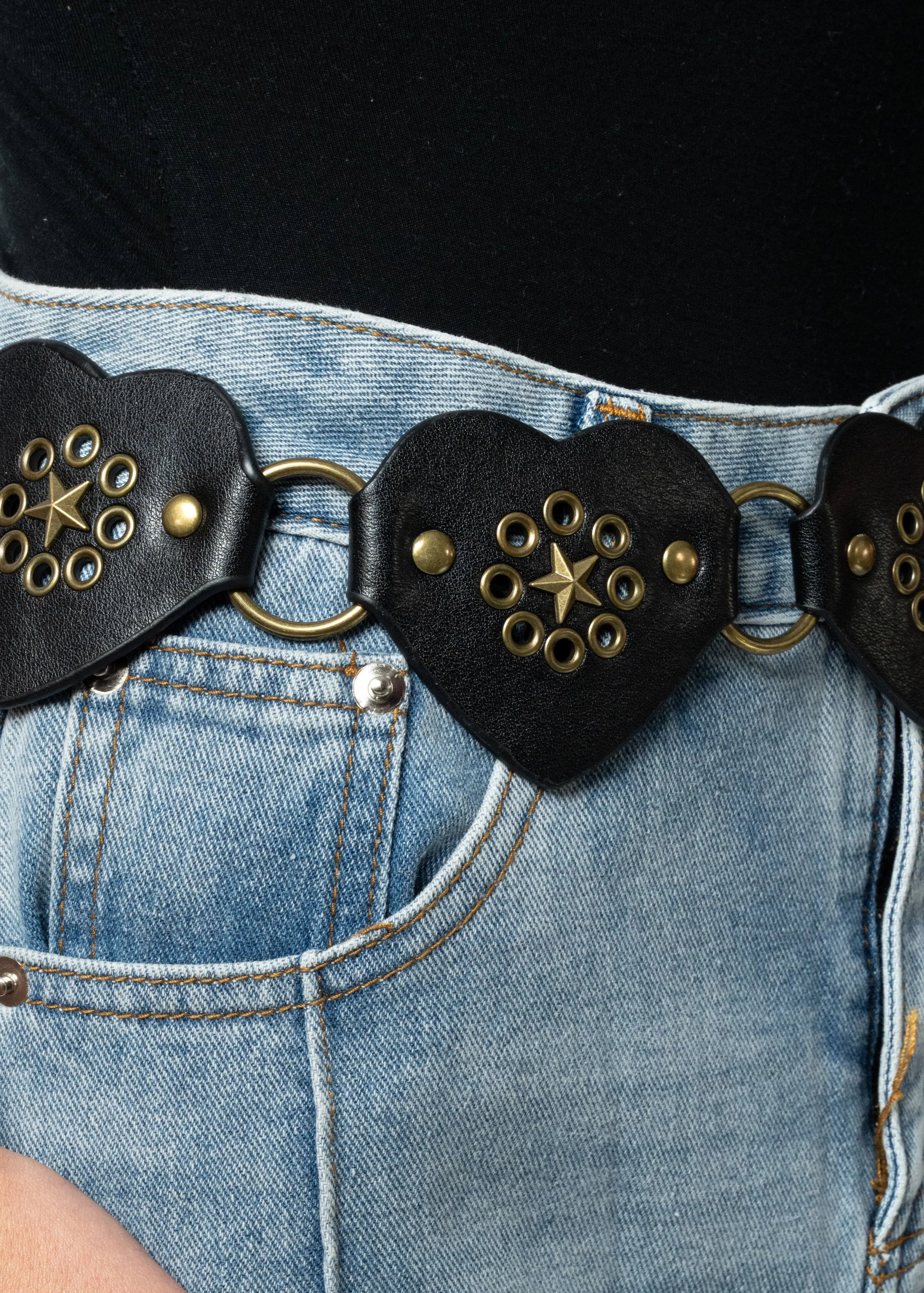 Black Heart Tie Waist Belt sold by Kate Hewko product image thumbnail 5