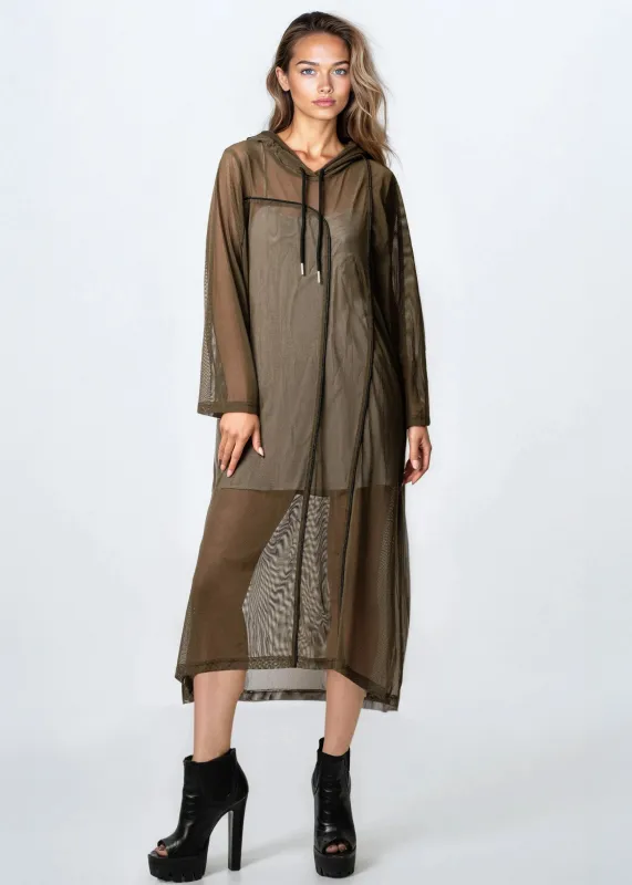 Sheer Mesh Hooded Overlay sold by Kate Hewko